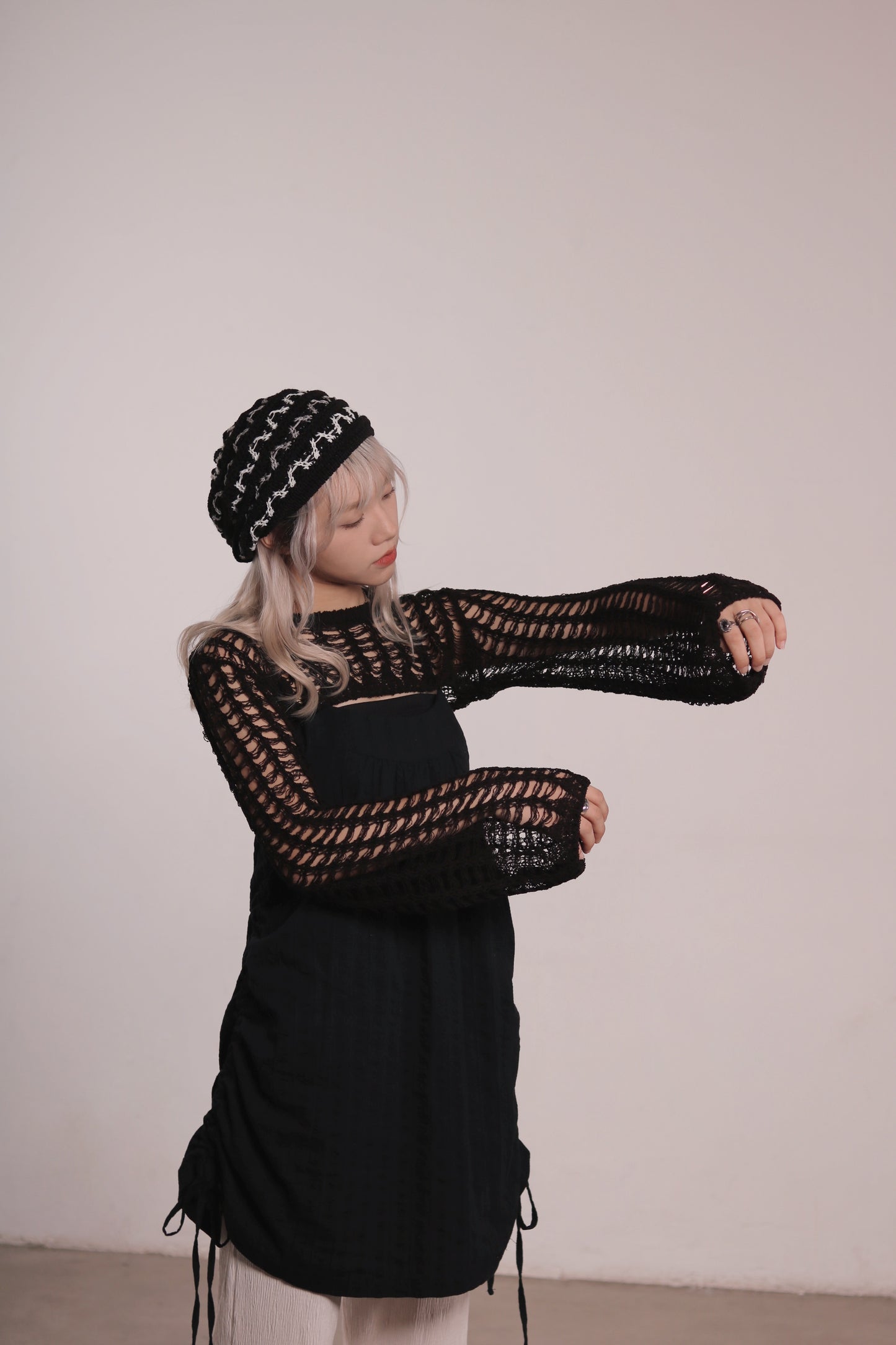 Net Crop Top (Black)