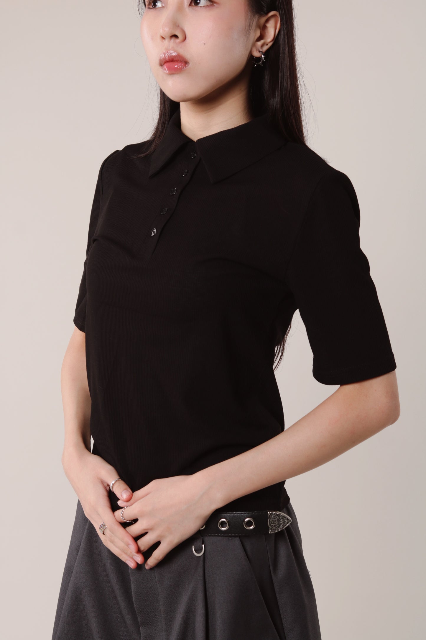 Summer Polo Tee (Black)