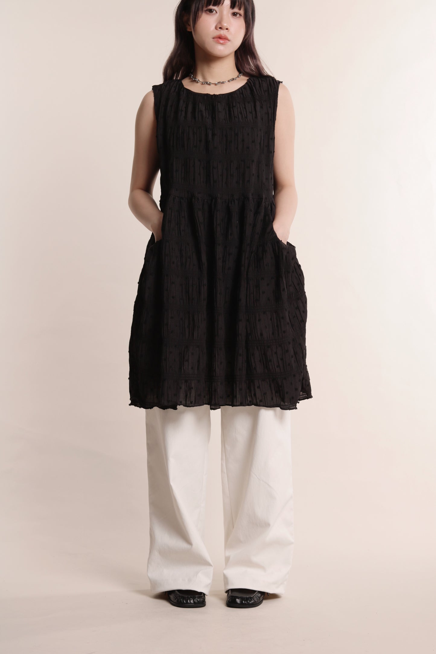 Delia Gathered Pants (Ivory)