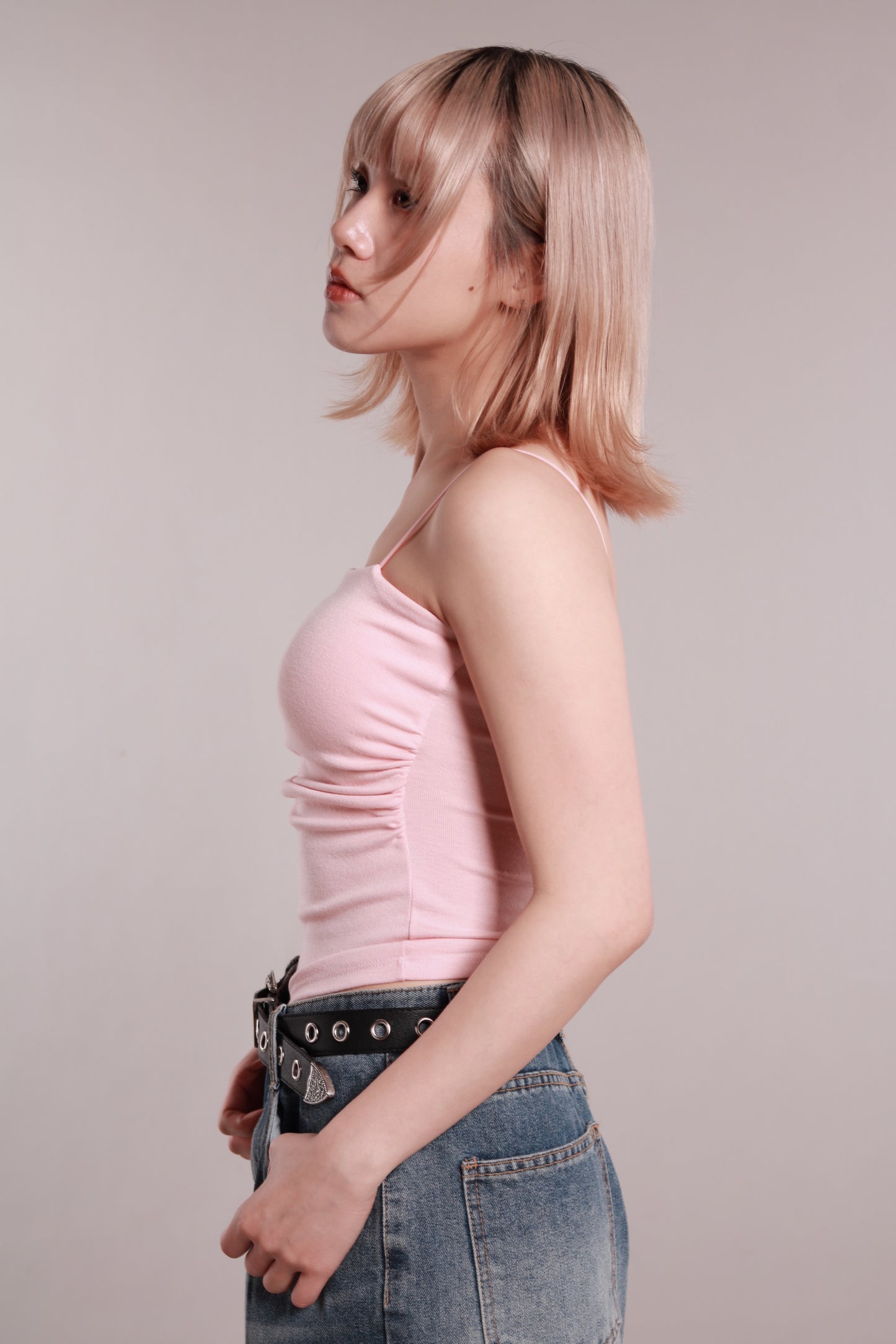 Gathered Bra Top (Pink)