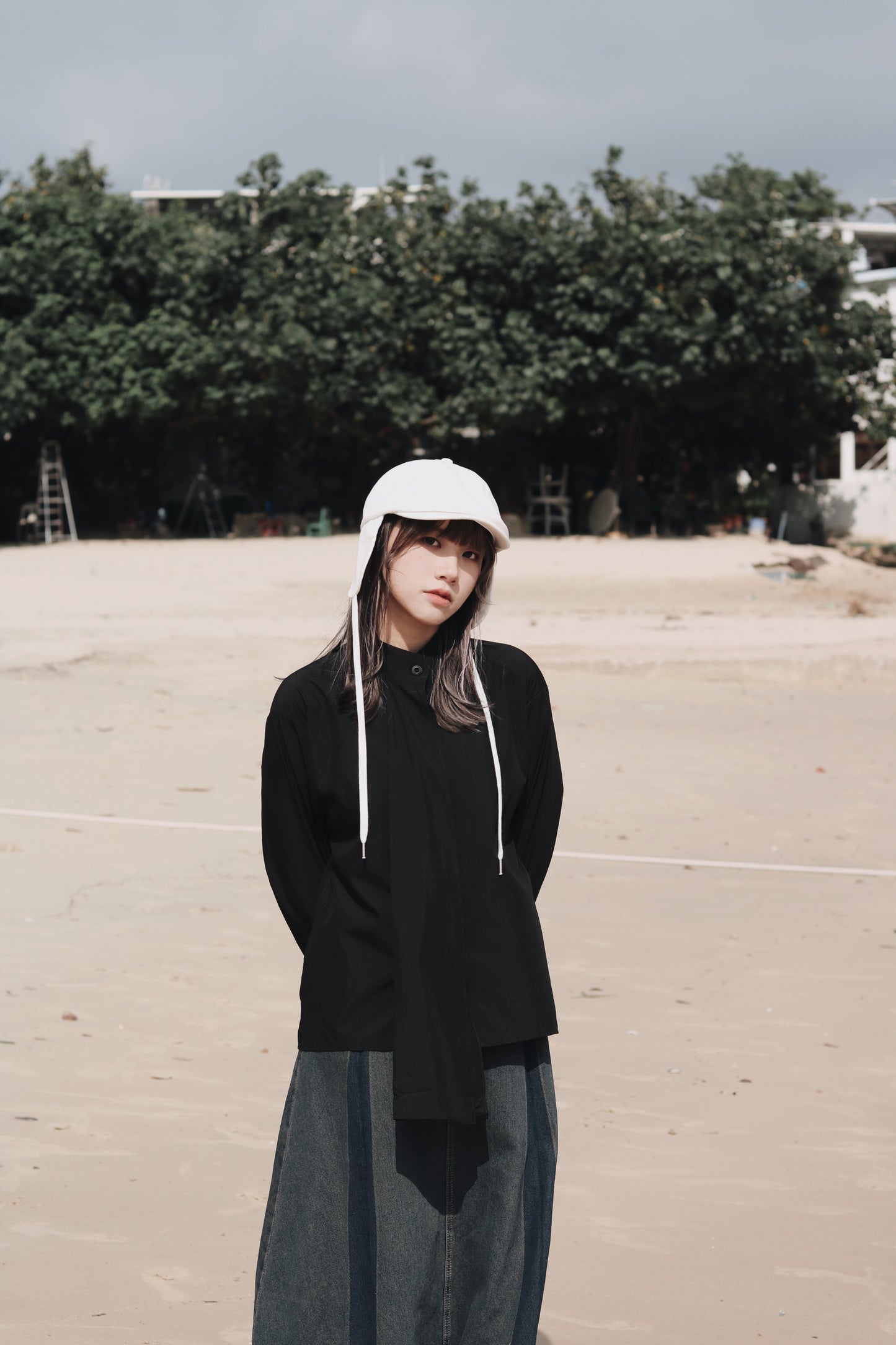 Snoopy Hat (Beige/Black/White)