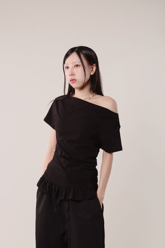Ruffle Top (Black)