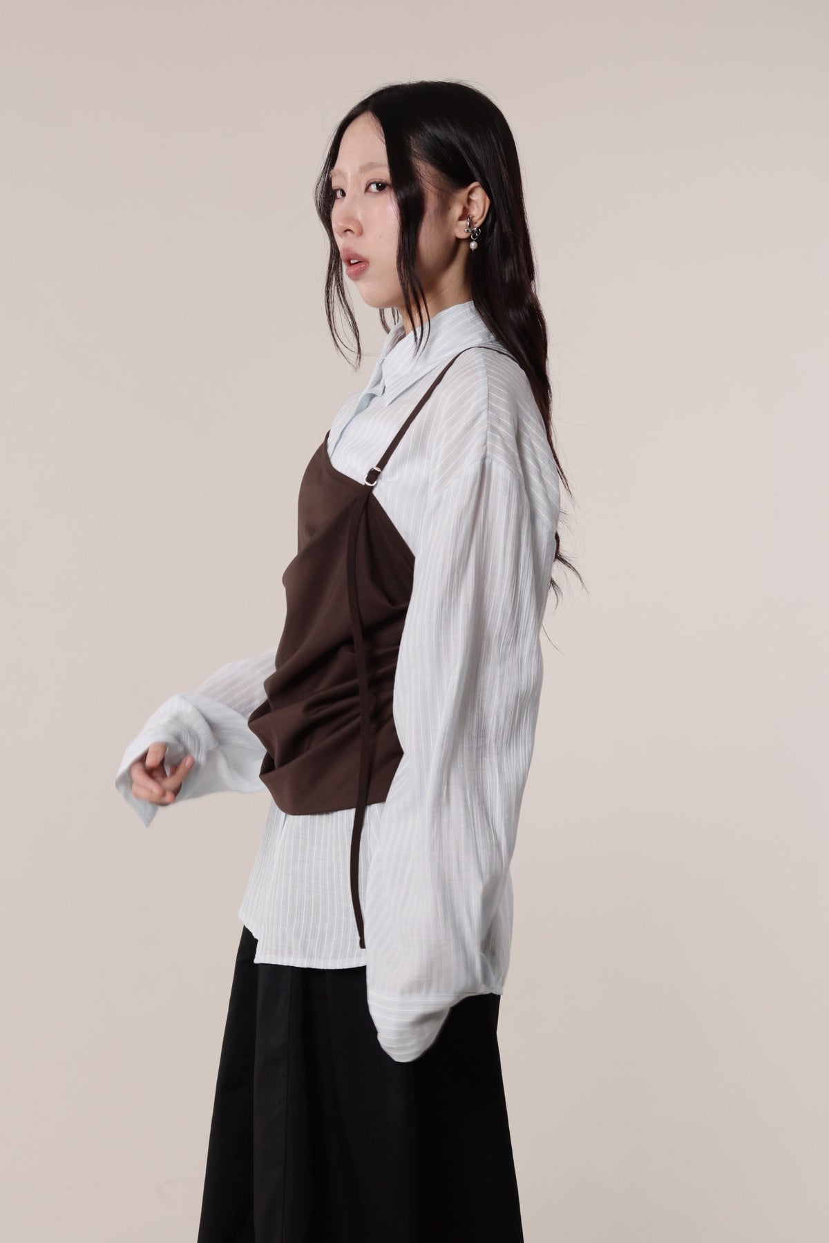 Autumn Striped Shirt (Baby Blue)