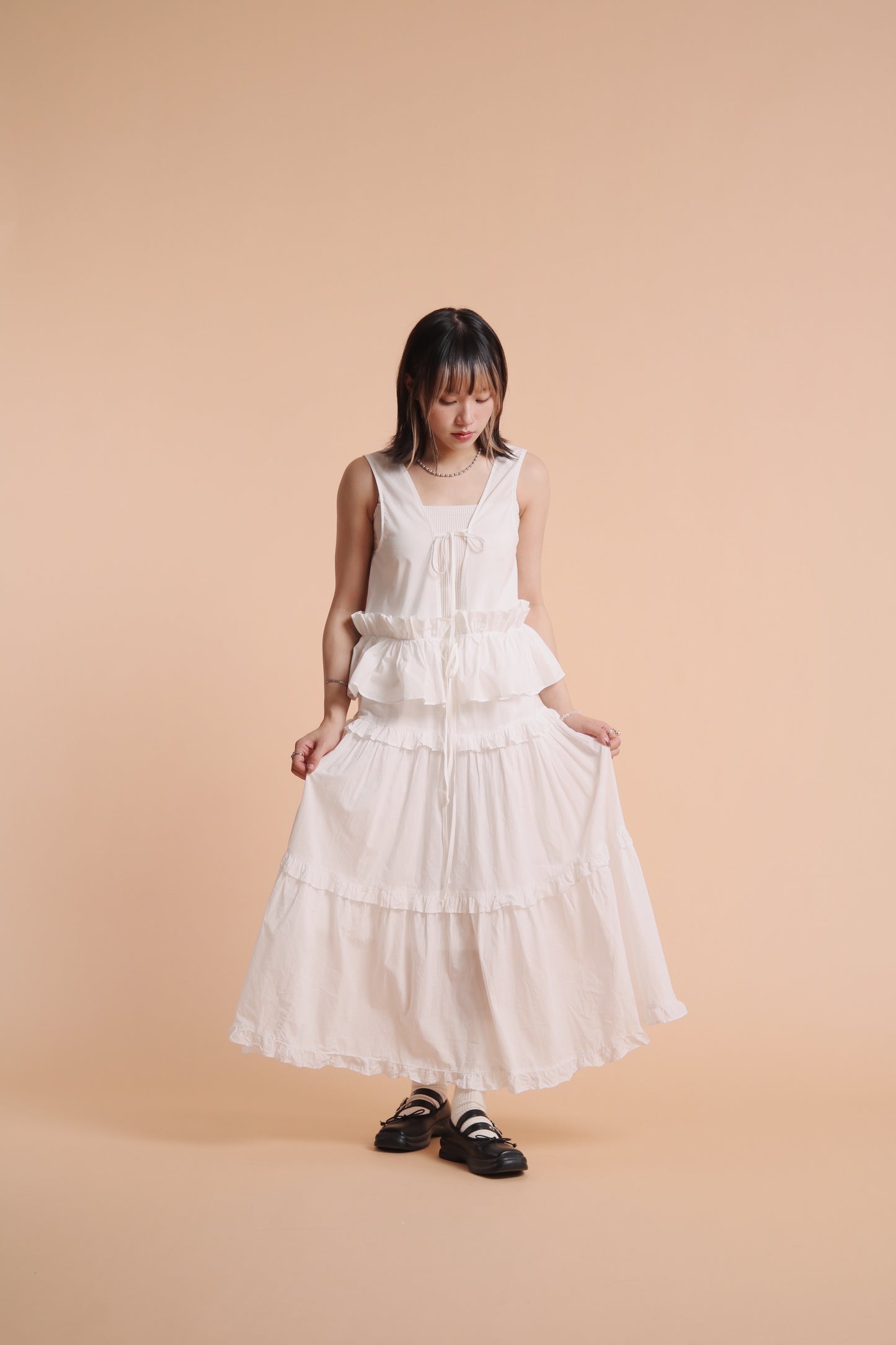 Doll Ruffle Vest (White)