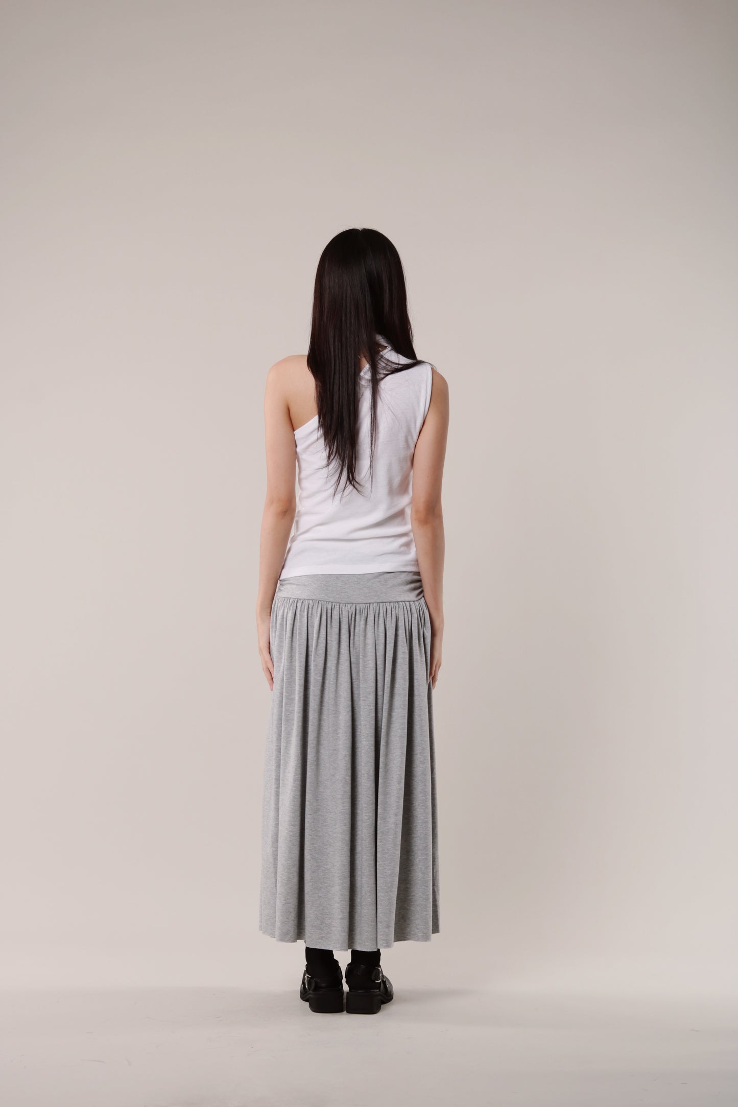 Linen Scarf Top (White)
