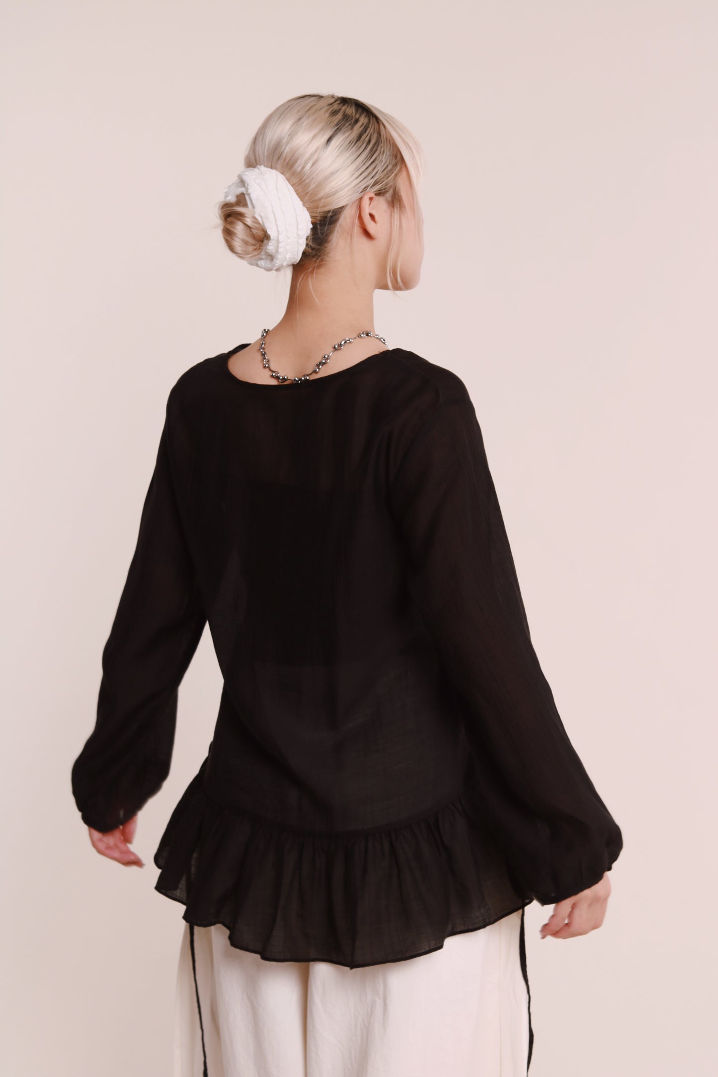Doll Ruffle Blouse (Black)
