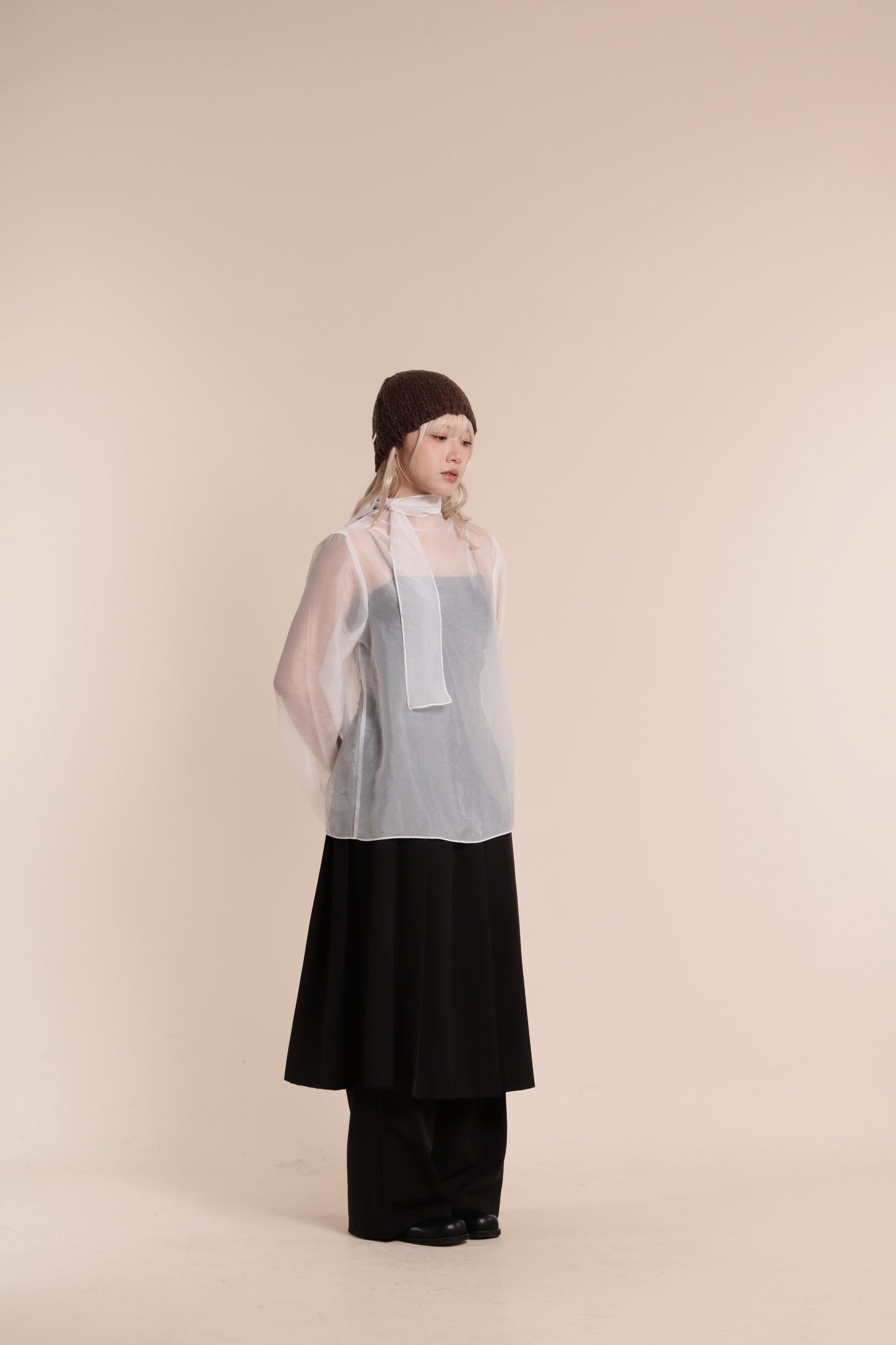 Doll See Through Blouse (White)