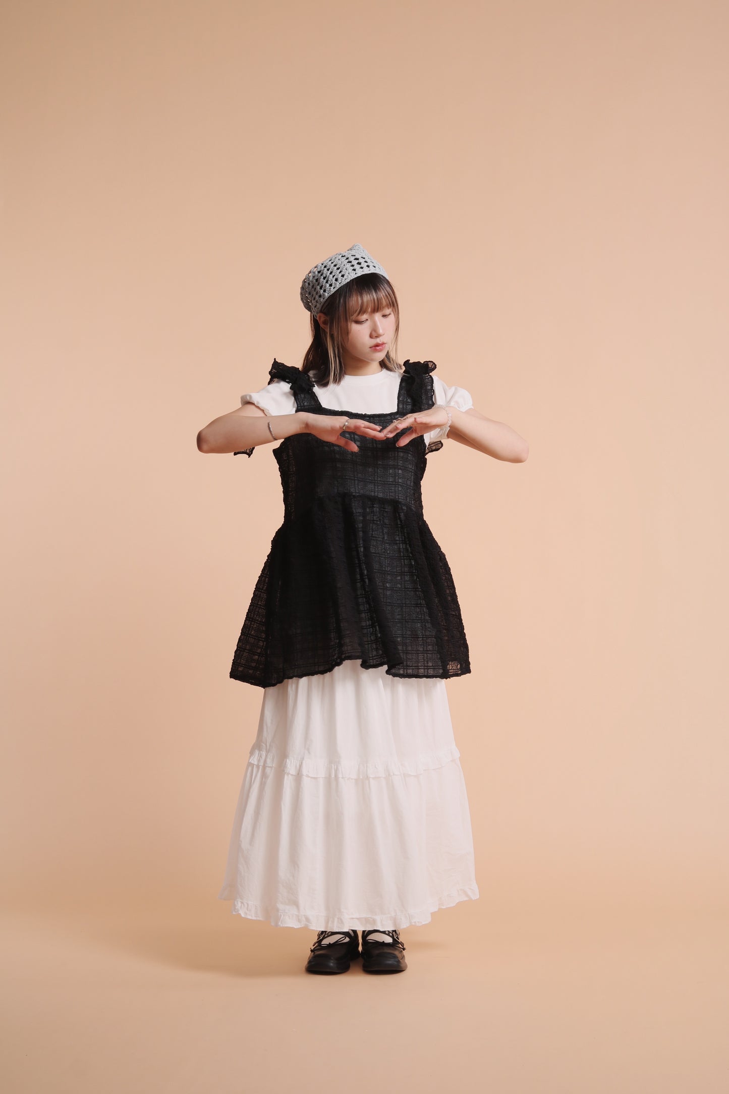 Doll Bubble Mini Dress (Black)