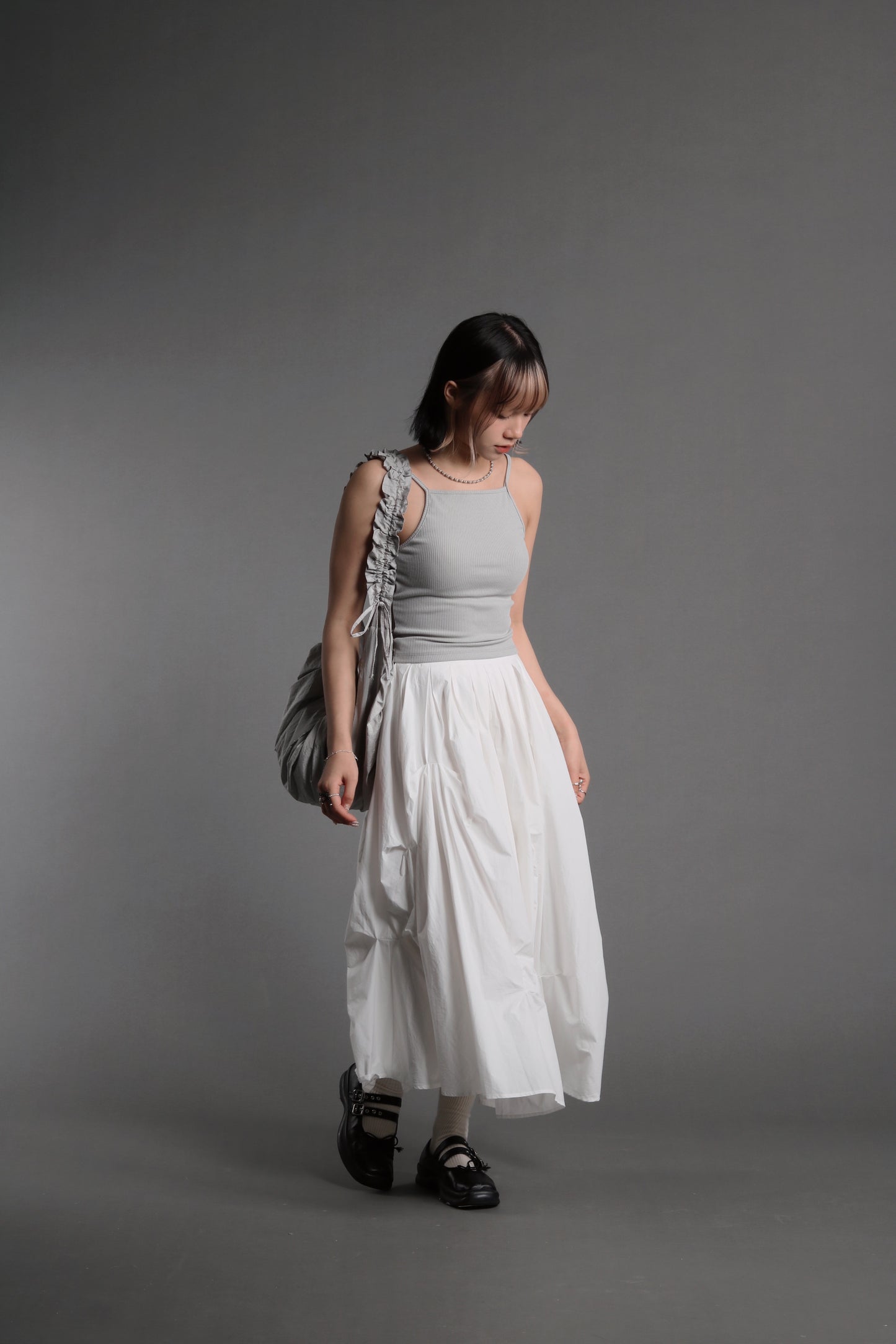 Doll Gathered Skirt (White)