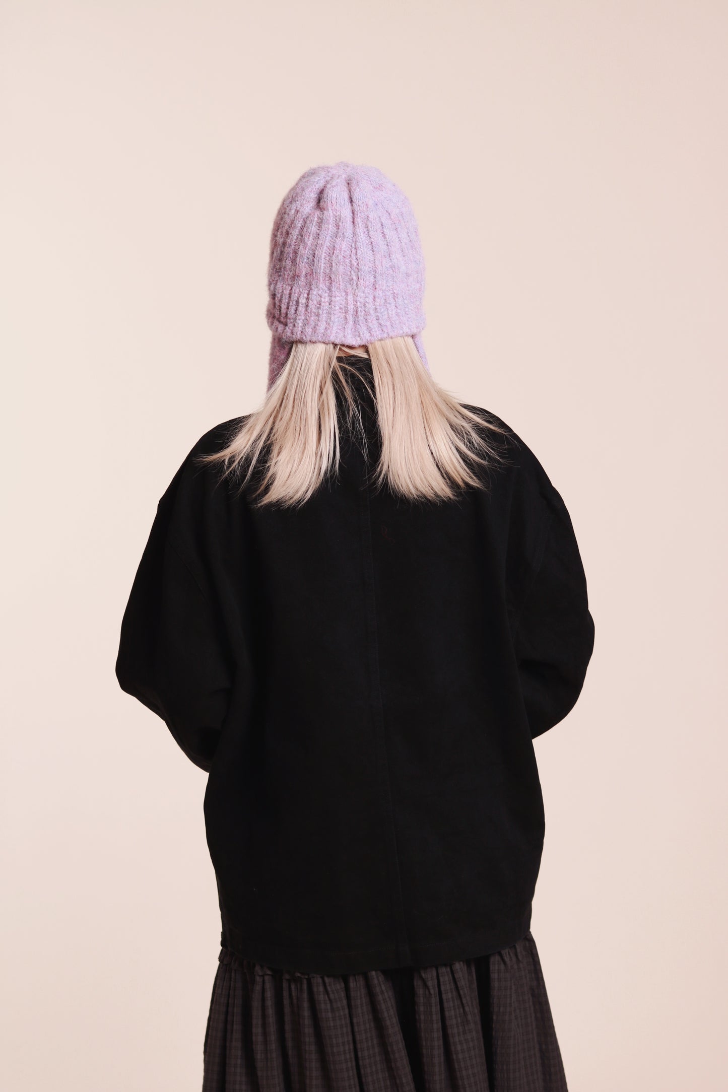 Doll Knit Scarf Flight Cap (Purple)