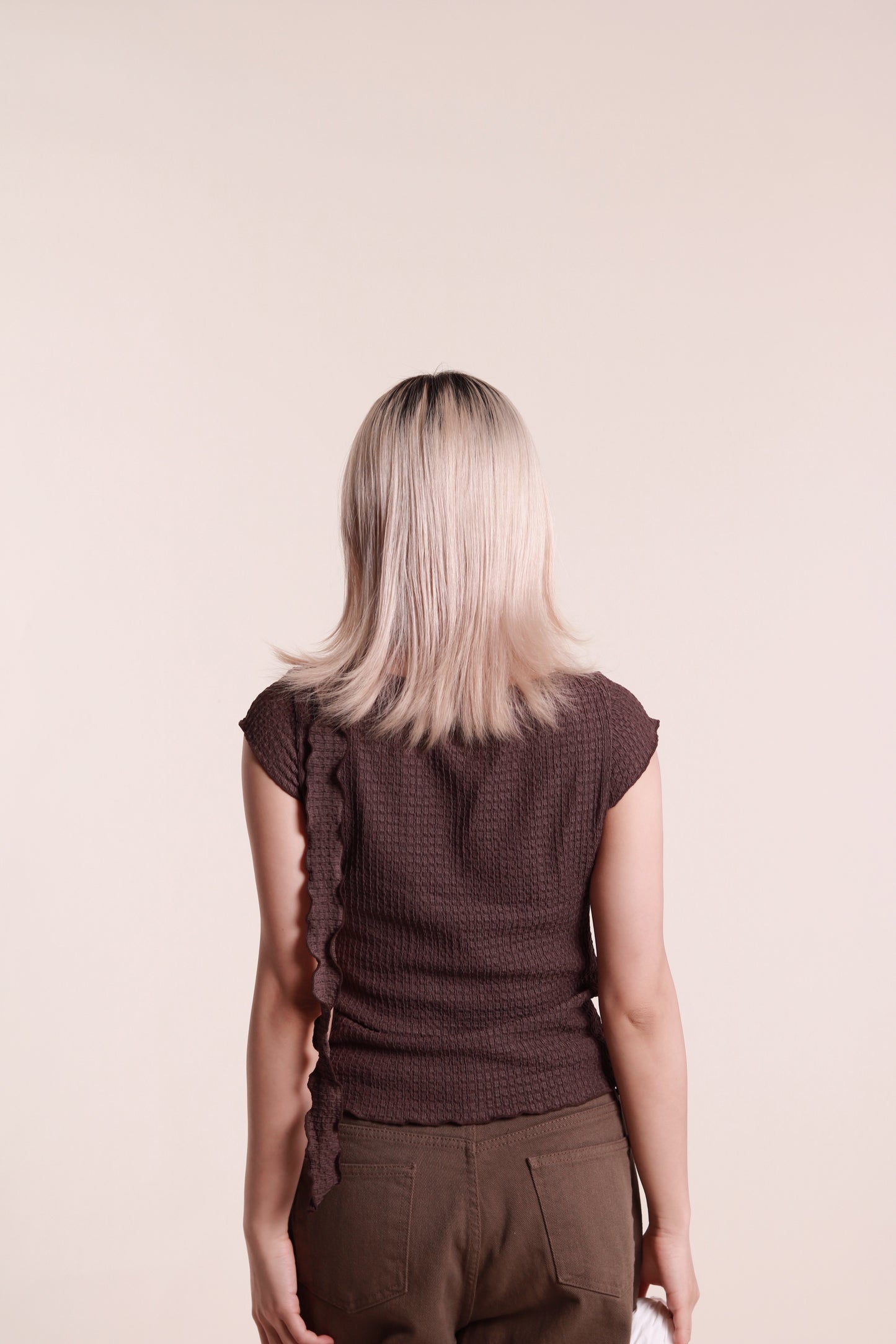 Gathered Tee Set (Brown)