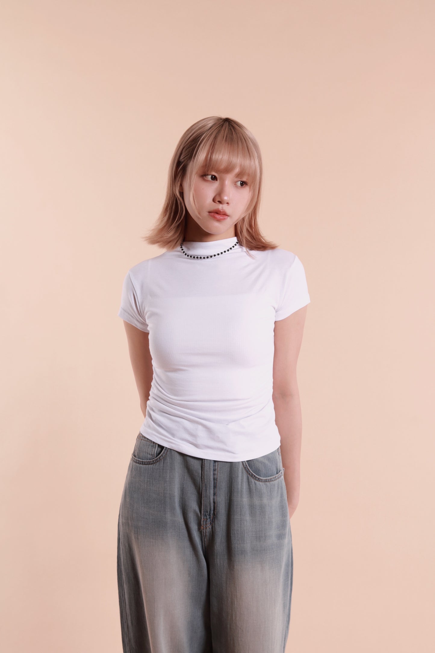 Gathered Tee (White)