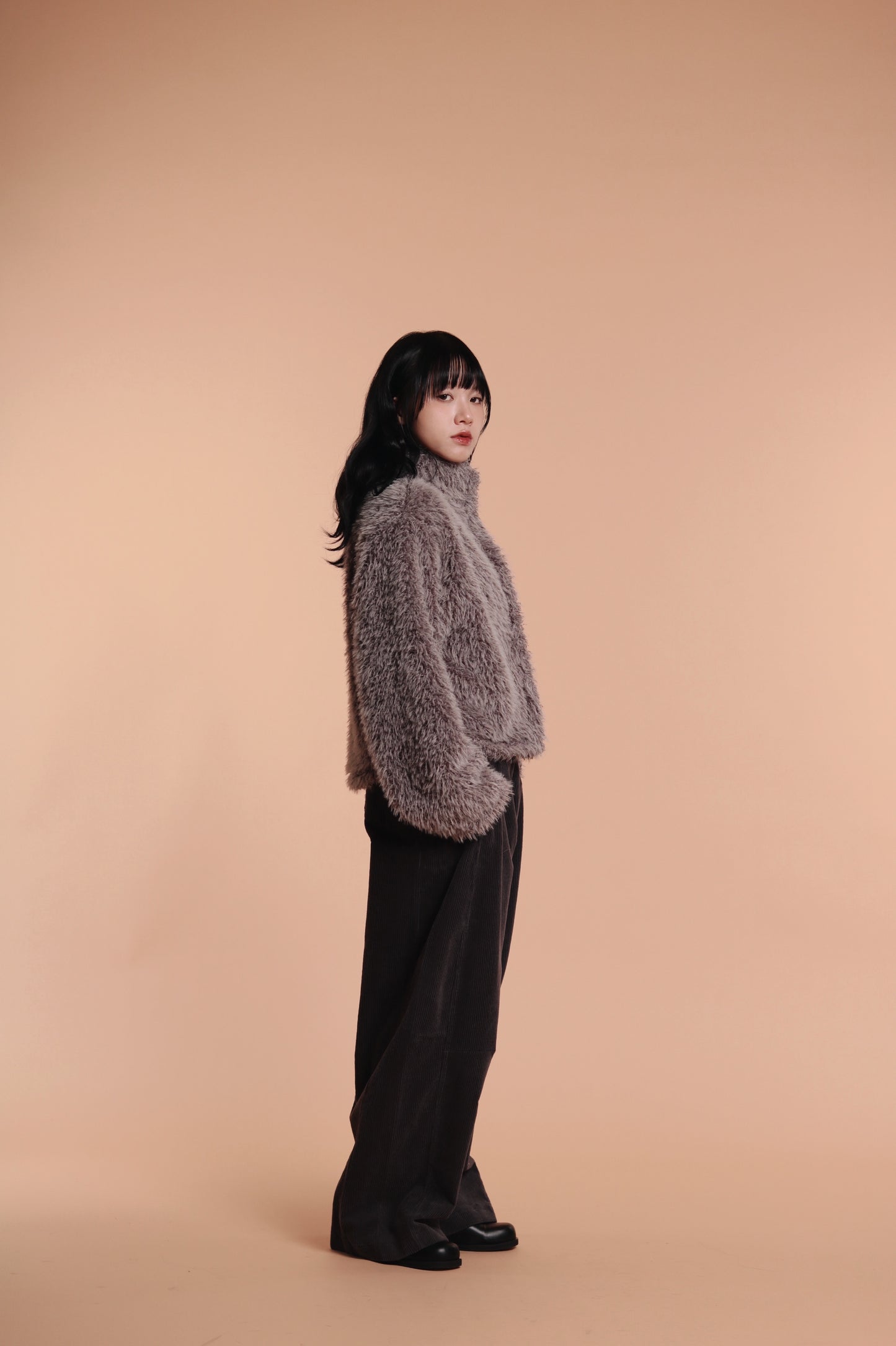 Marie Corduroy Pants (Charcoal)