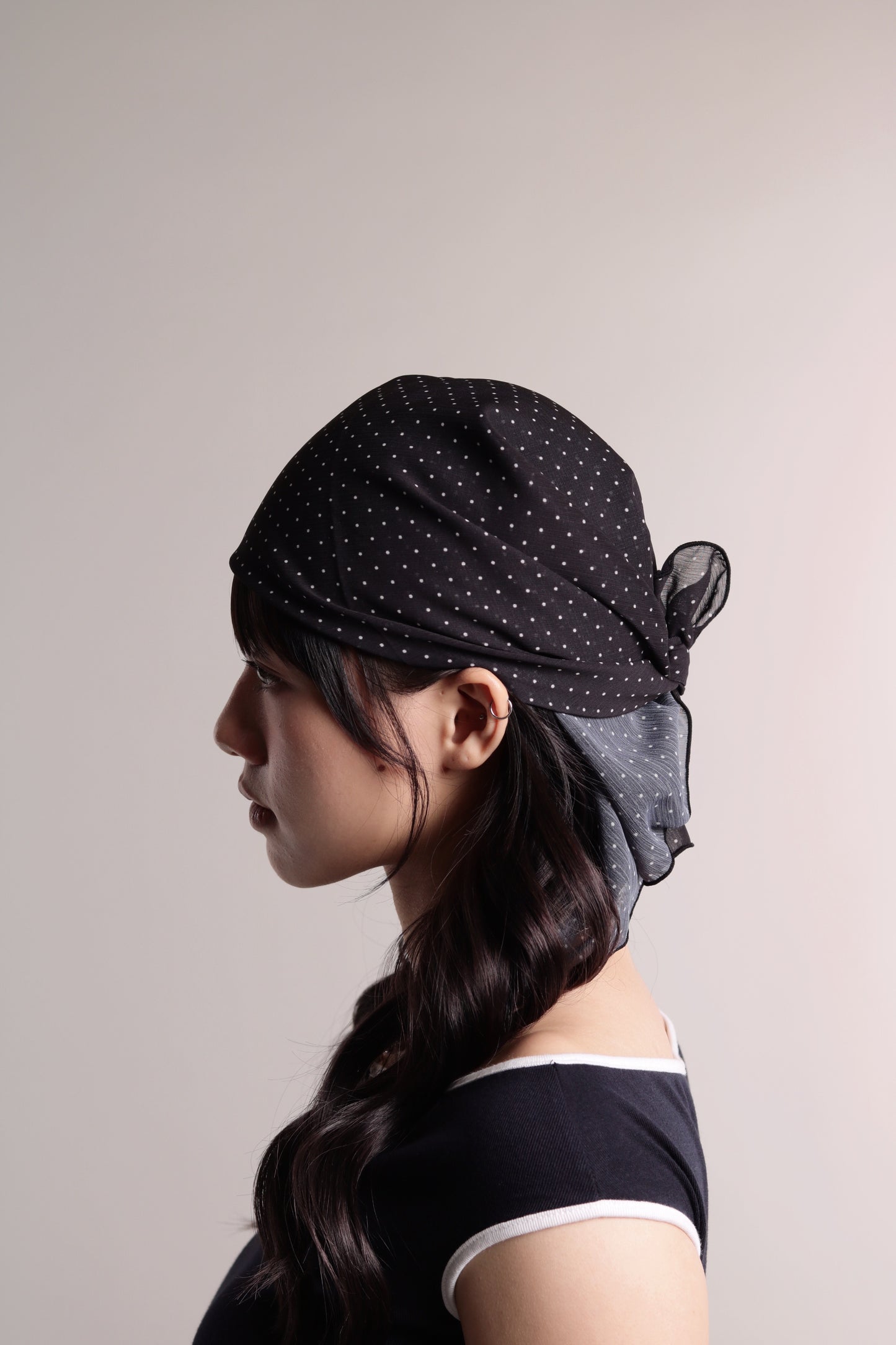 Polka Dot Scarf (Black)