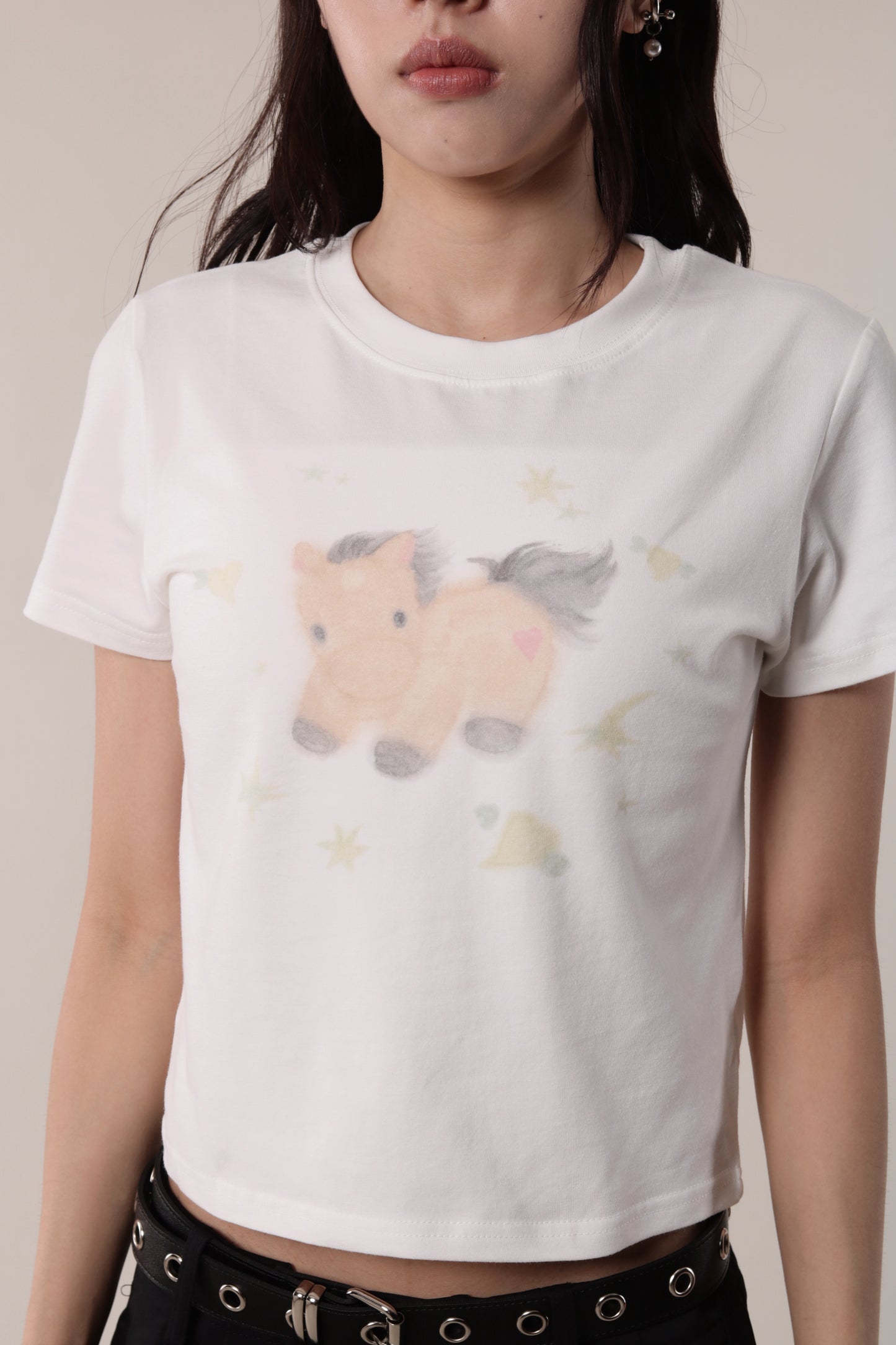 Horse Cropped Tee