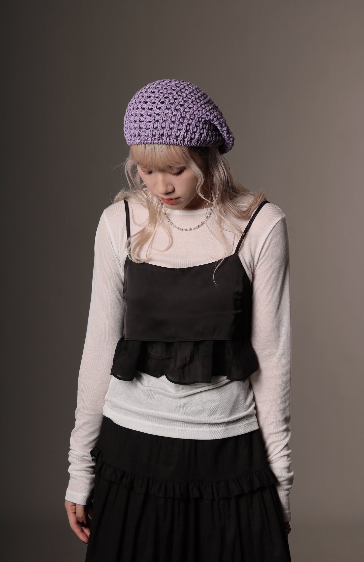 Daily Knit Beret (Black/Blue/Pink/Purple/White)