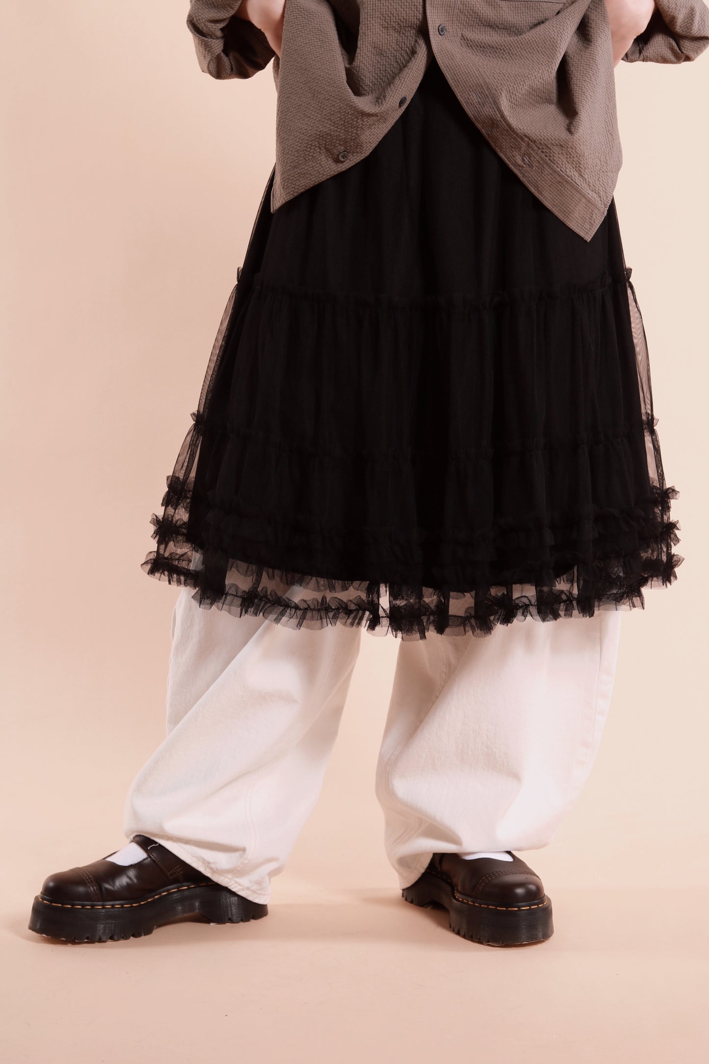 Doll Lace Ruffle Skirt (Black)