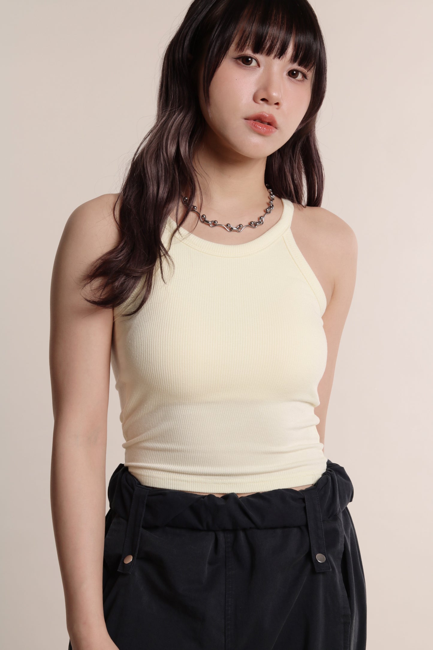Ribbed Slim Bra Top (Yellow)