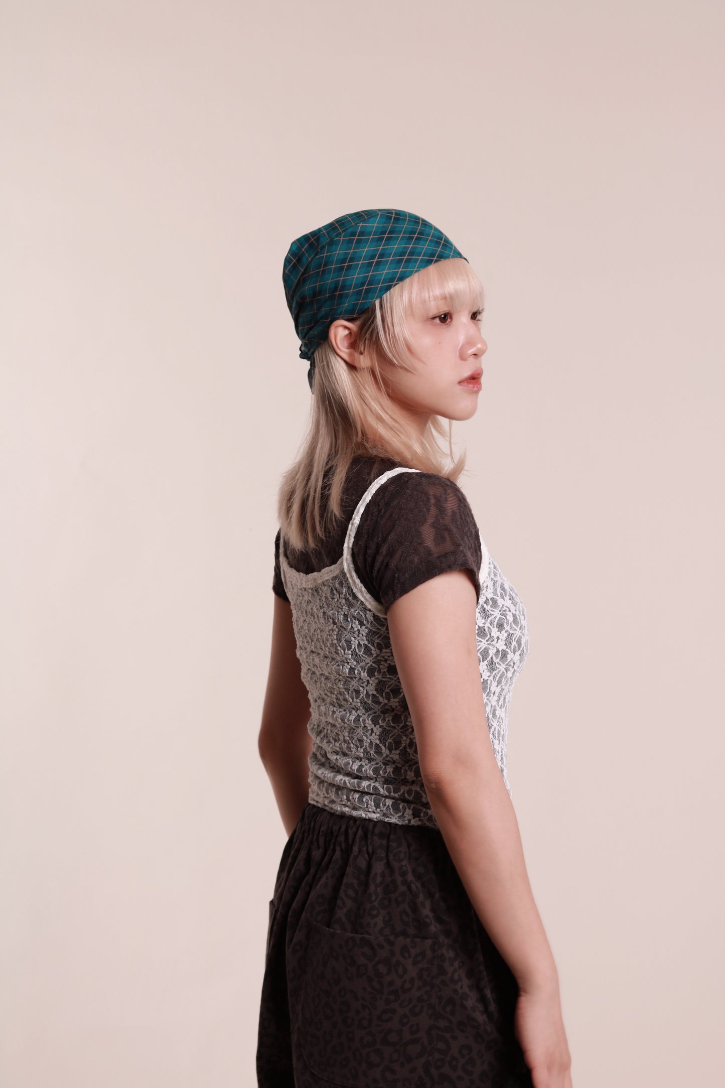 Mesh Sleeveless Top (White)