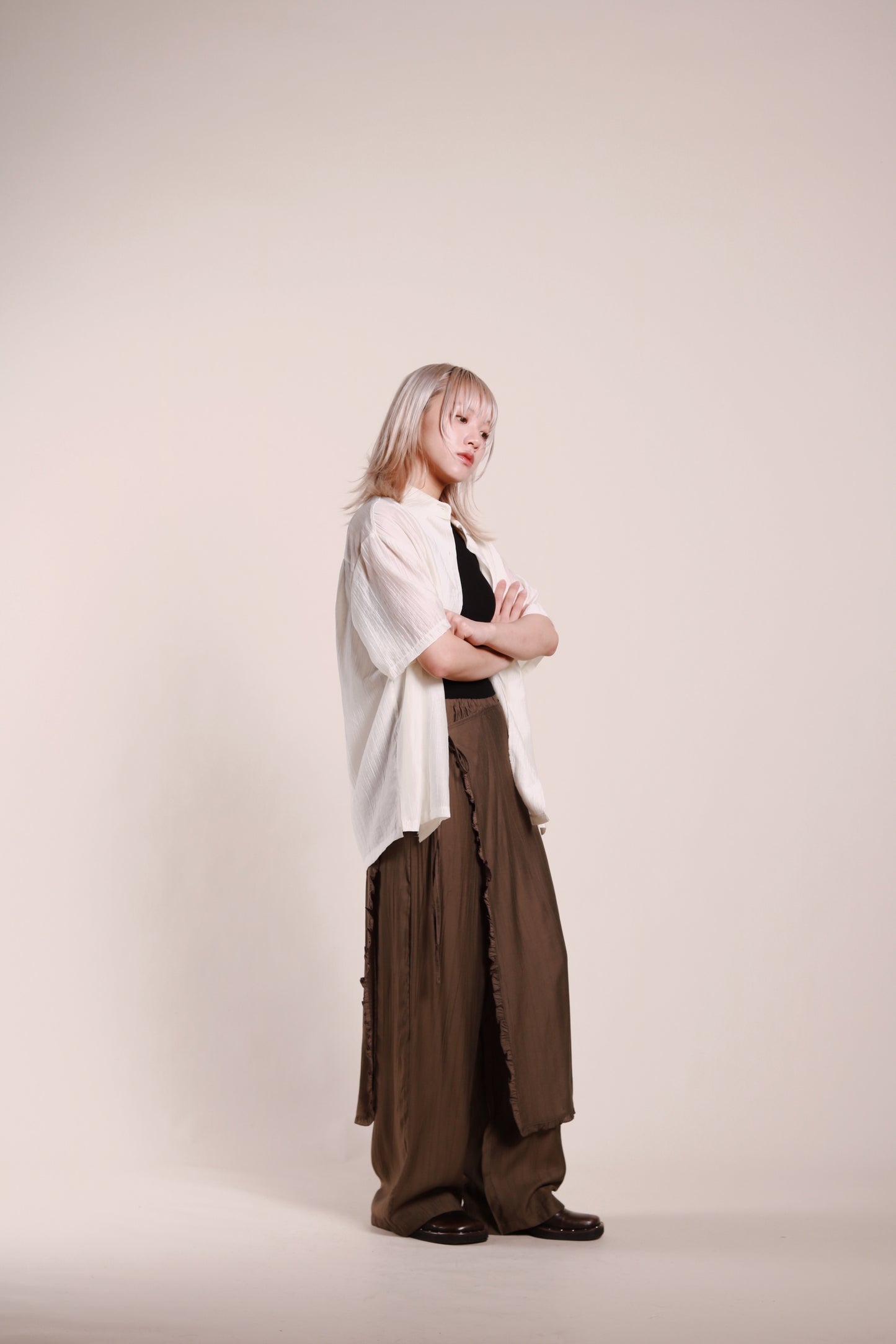 Wanda Layered Pants (Brown)