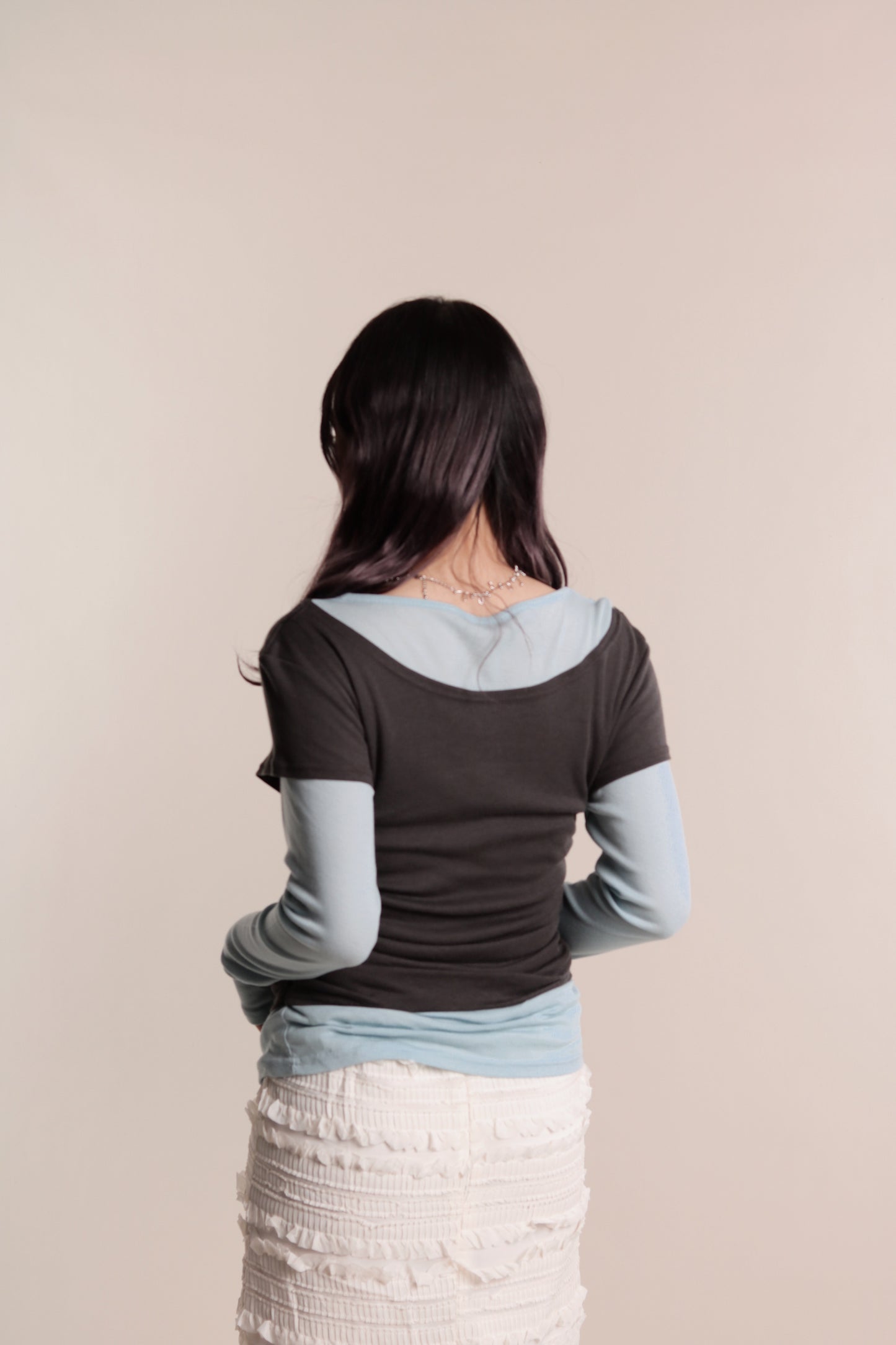 Mila Layered Top (Sky)