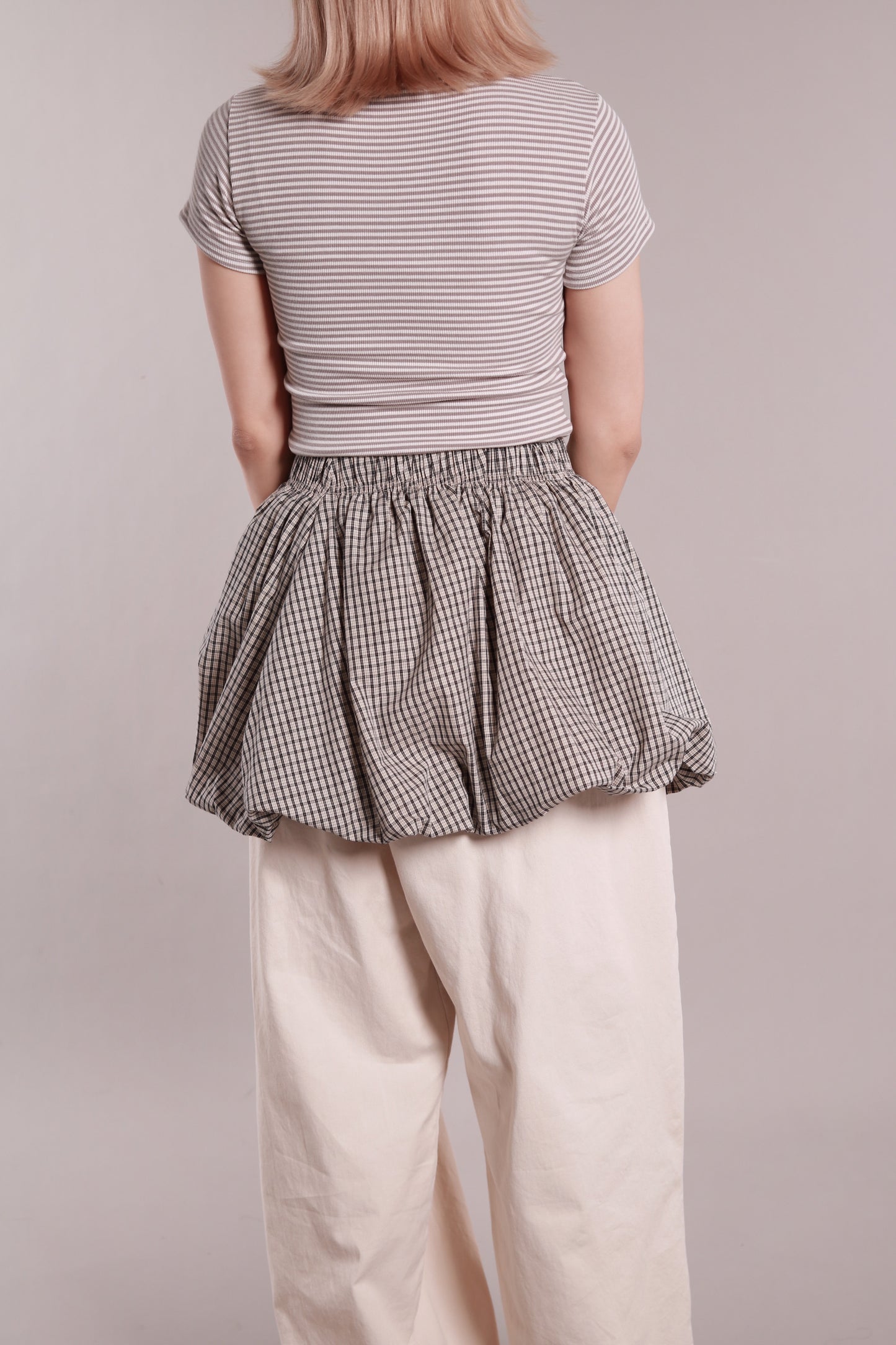 Ballon Mini Skirt (Beige)