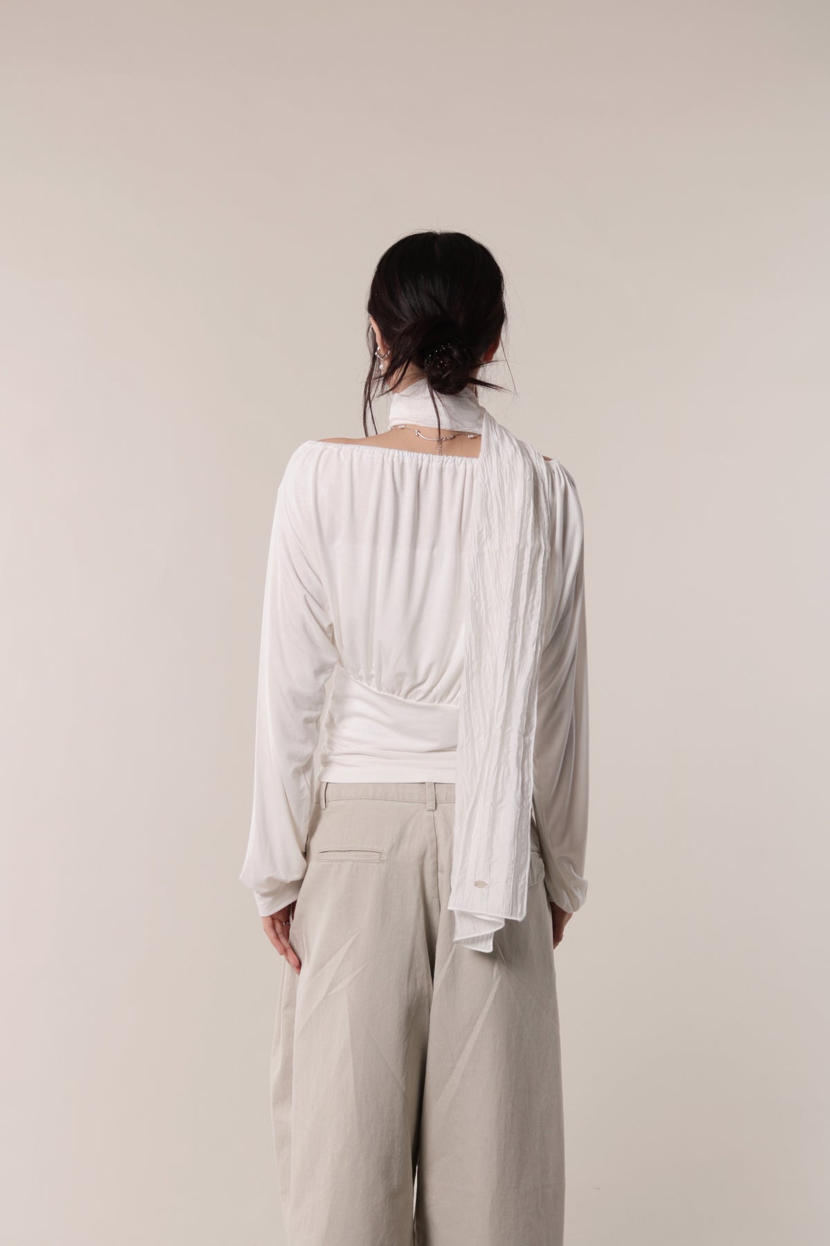Luna Gathered Top (Ivory)
