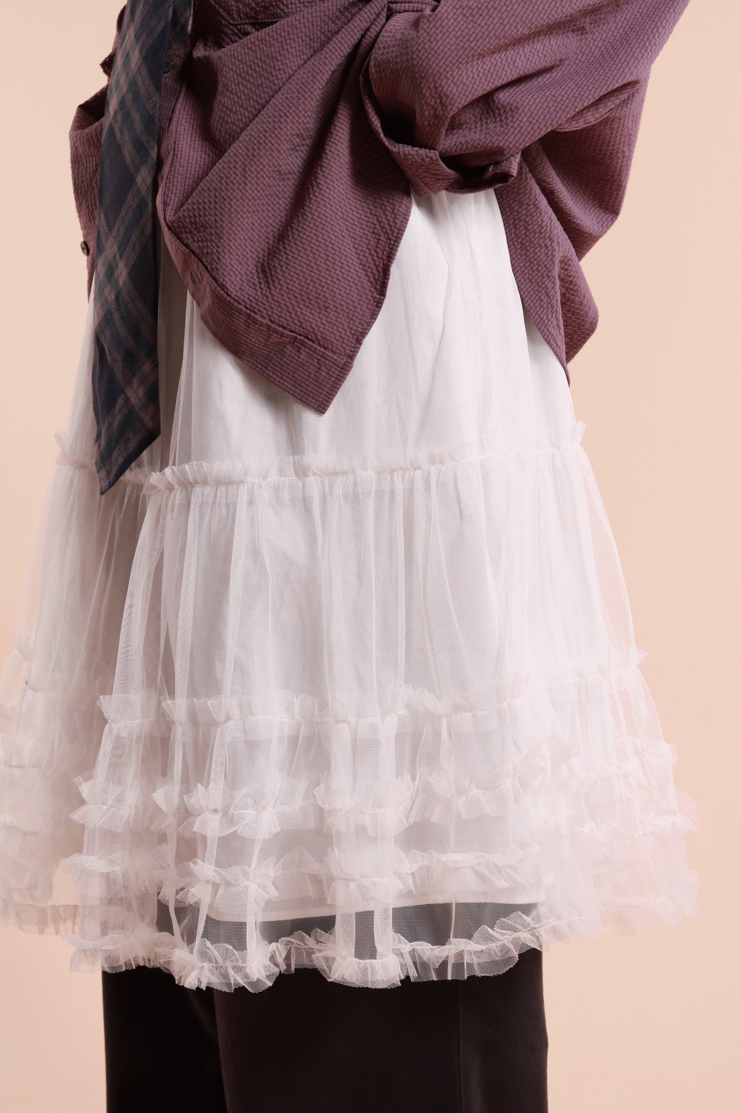 Doll Lace Ruffle Skirt (White)