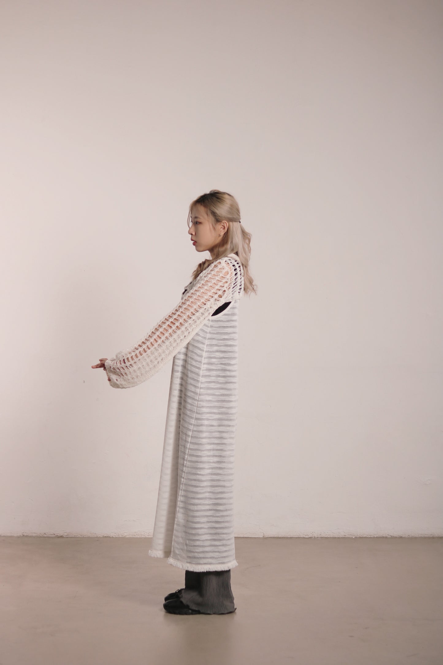 Net Crop Top (White)