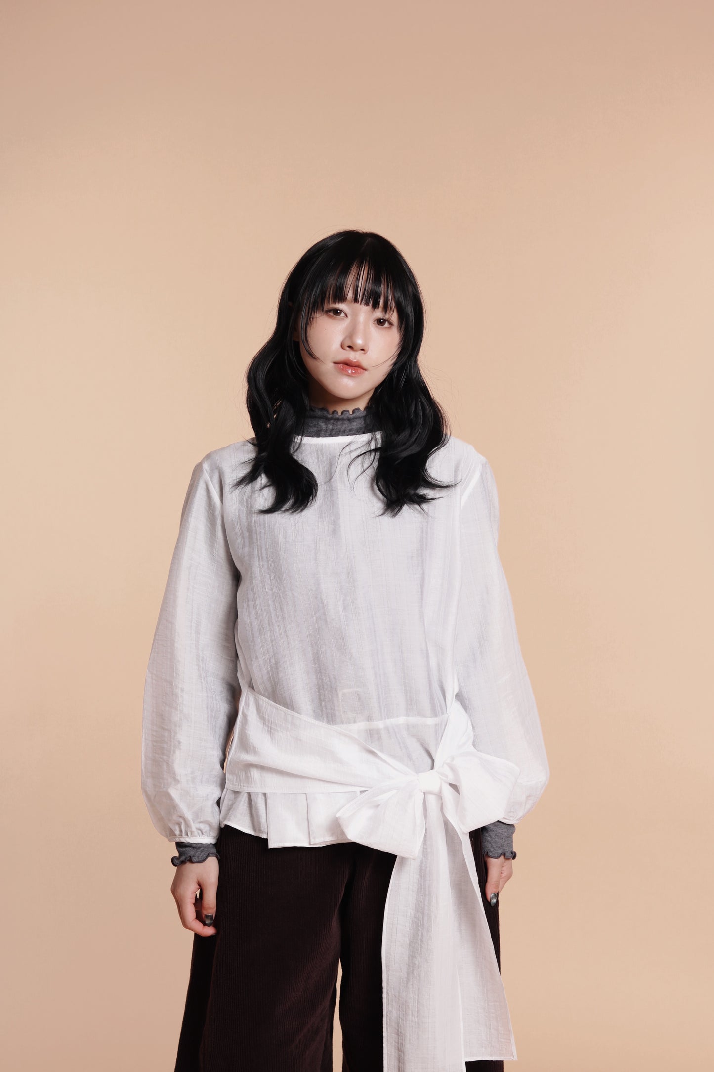 Doll Belt Blouse (White)