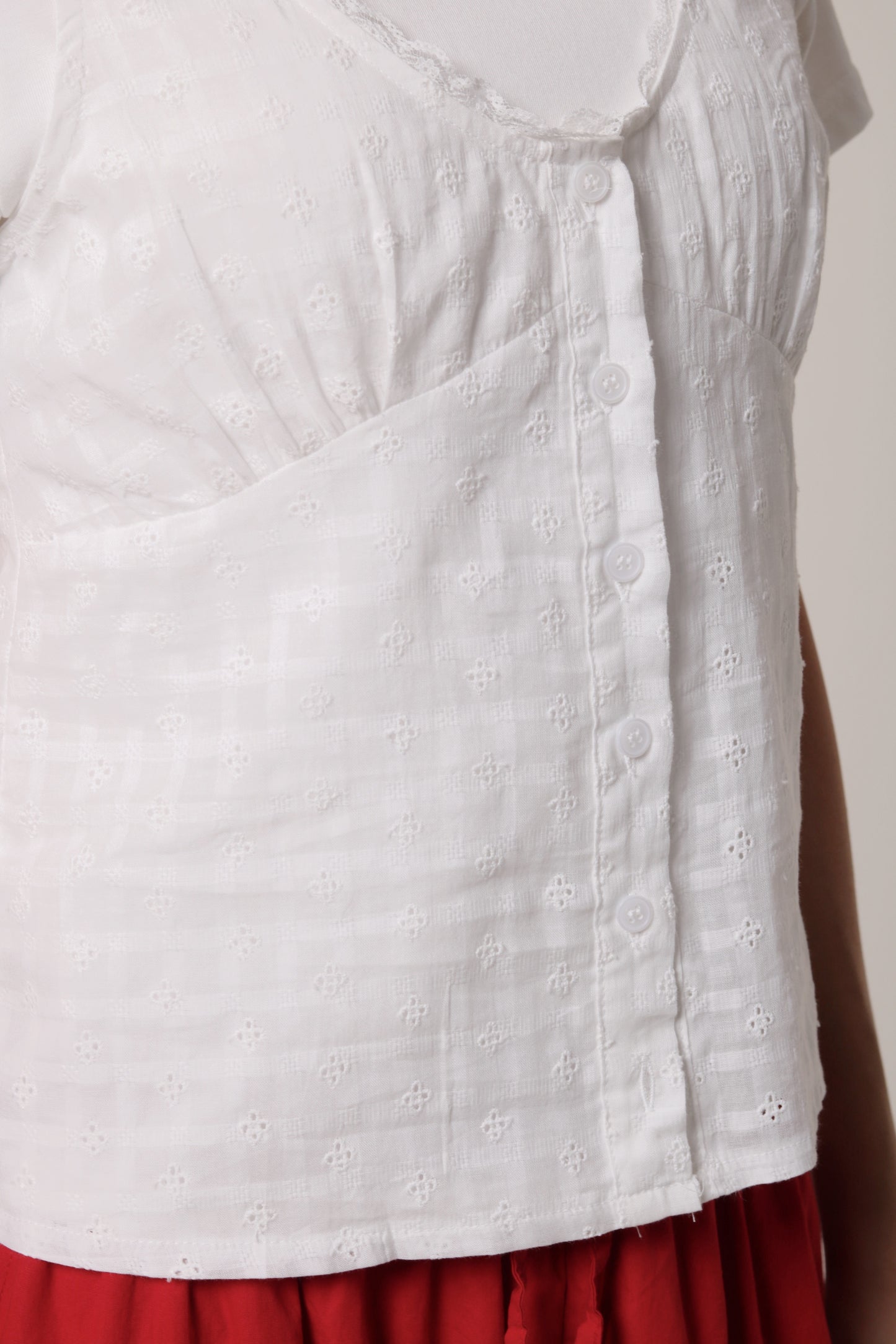 Retro Lace Vest (White)