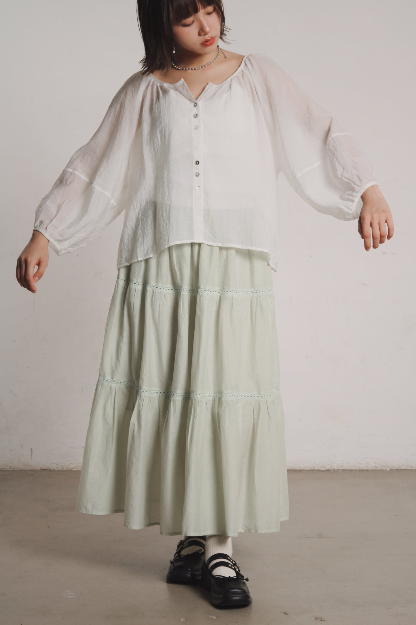 Doll Tiered Skirt (Mint)