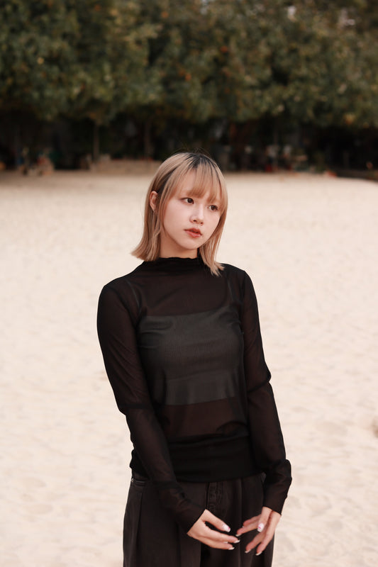 Spring See Through Top (Black)