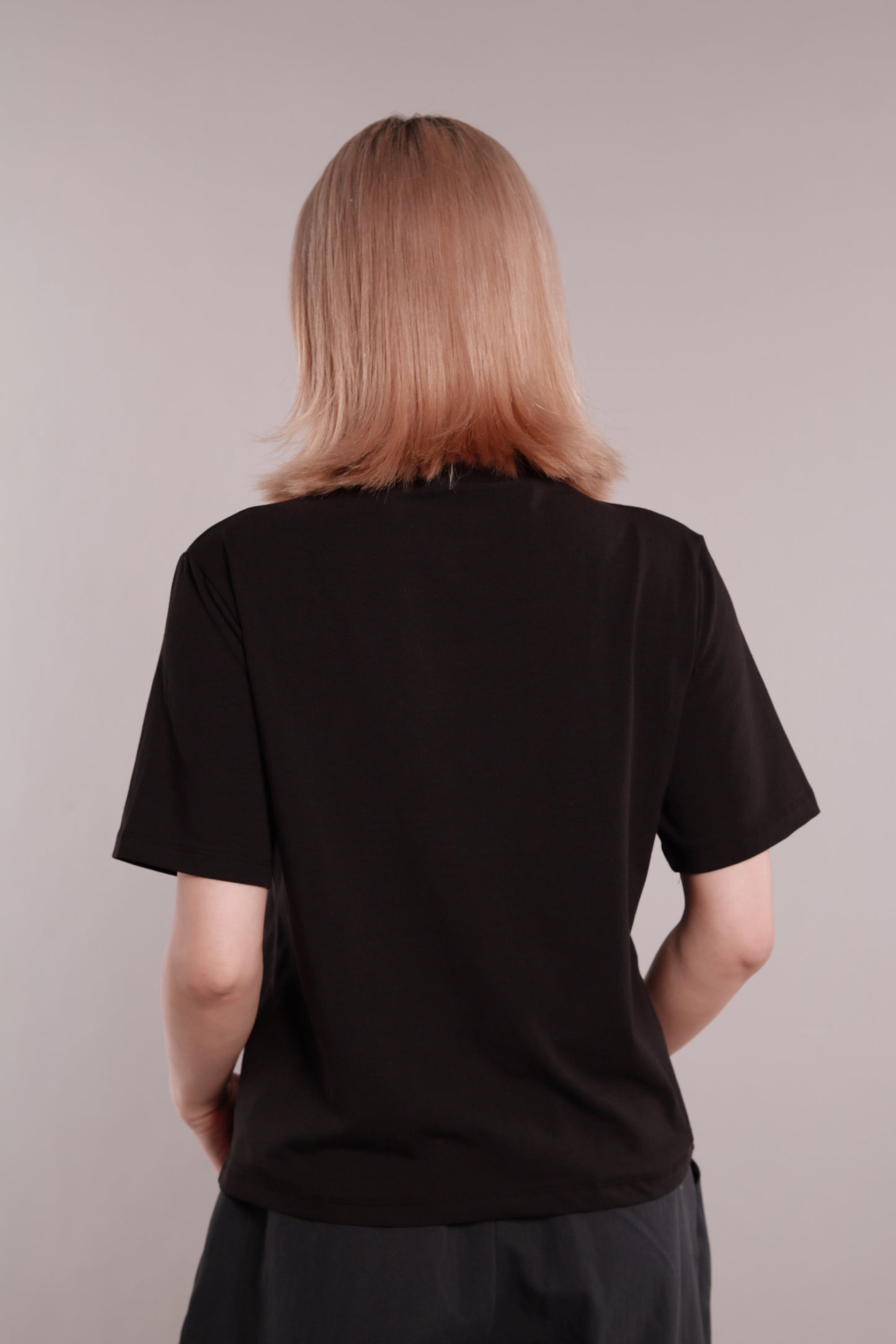 Mock Neck Tee (Black)