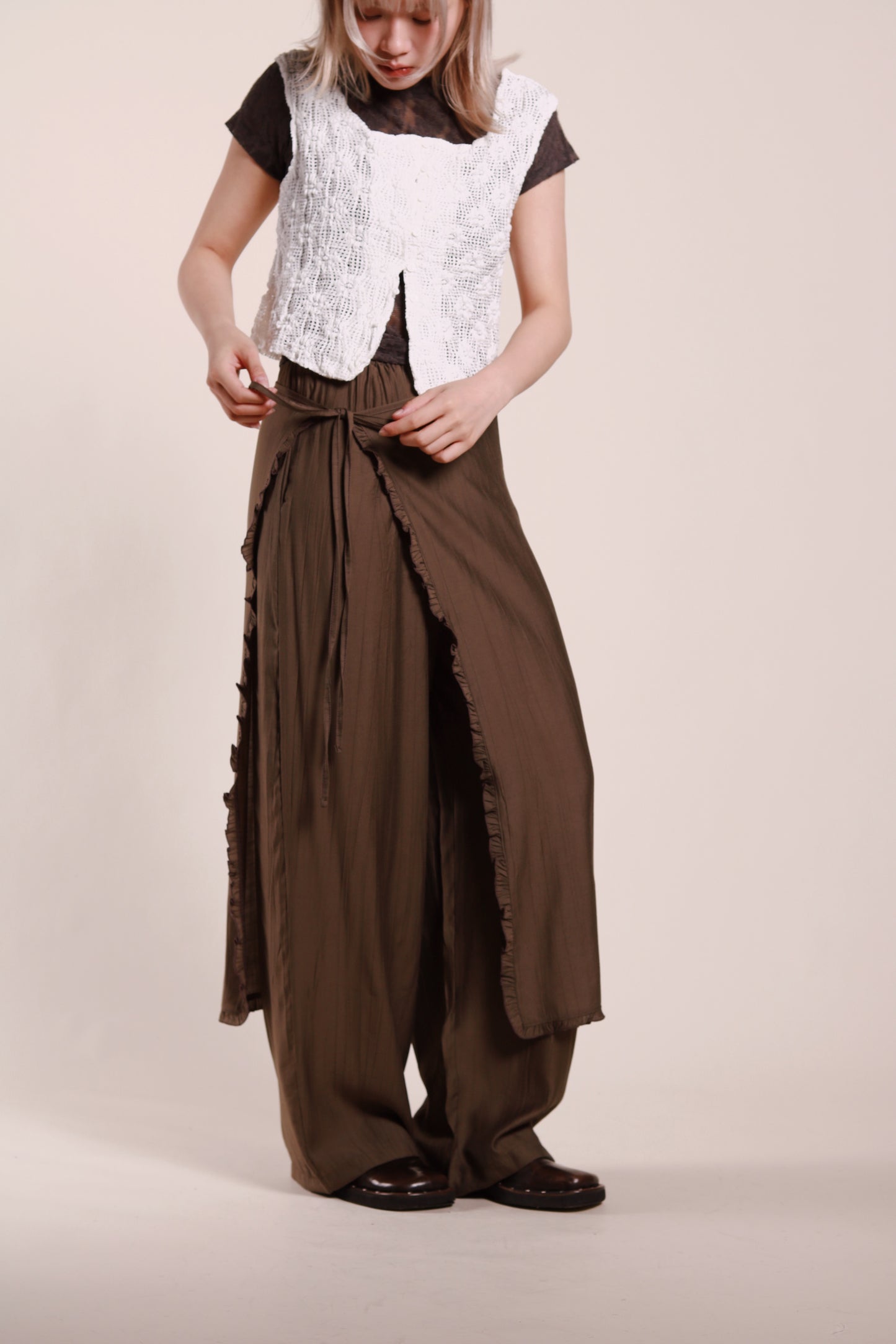 Wanda Layered Pants (Brown)