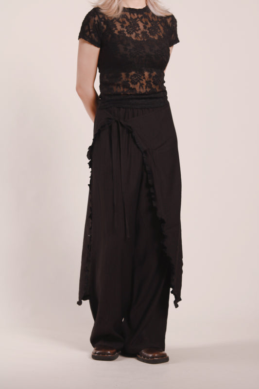 Wanda Layered Pants (Black)