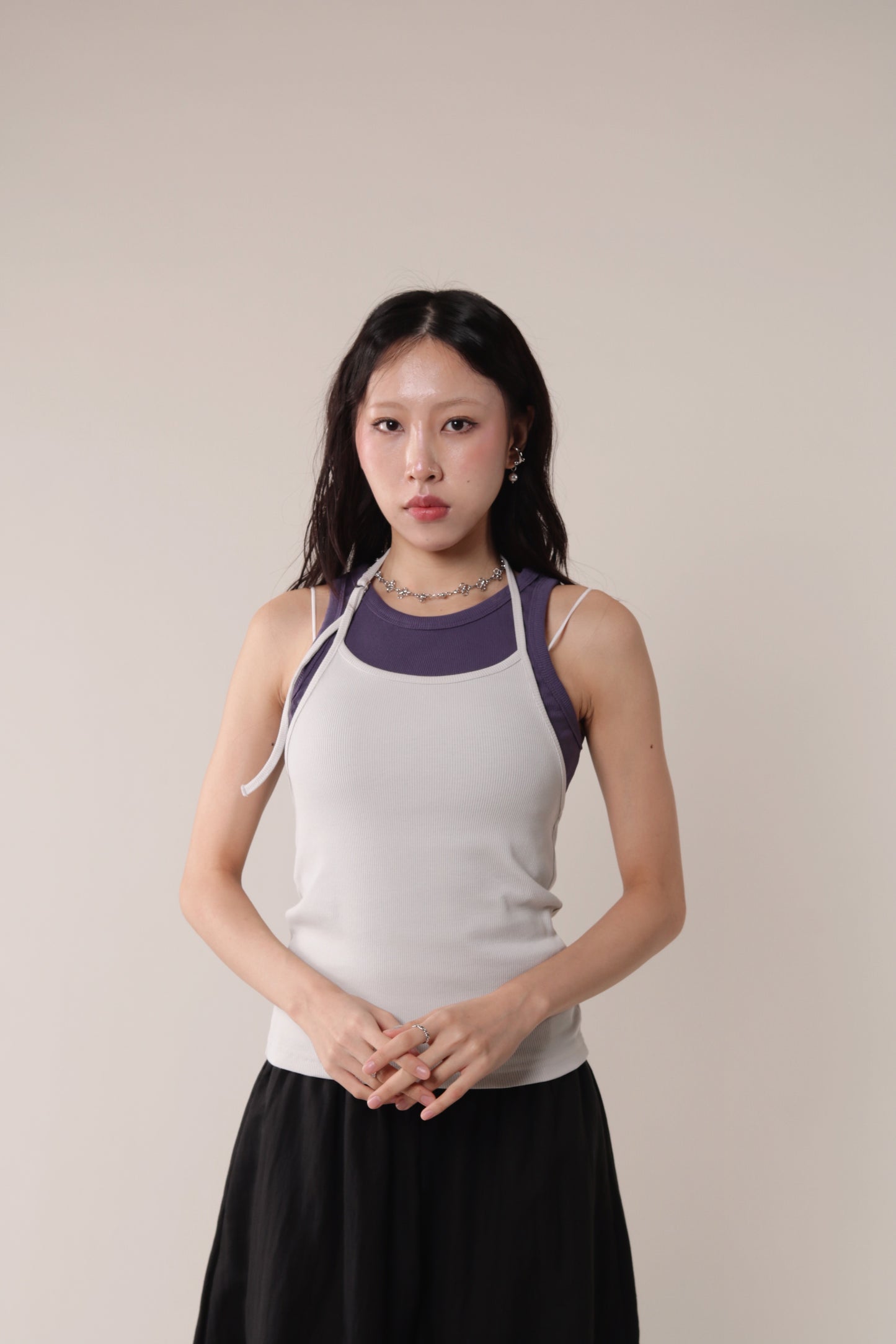 Slim Halter Top (Grey)