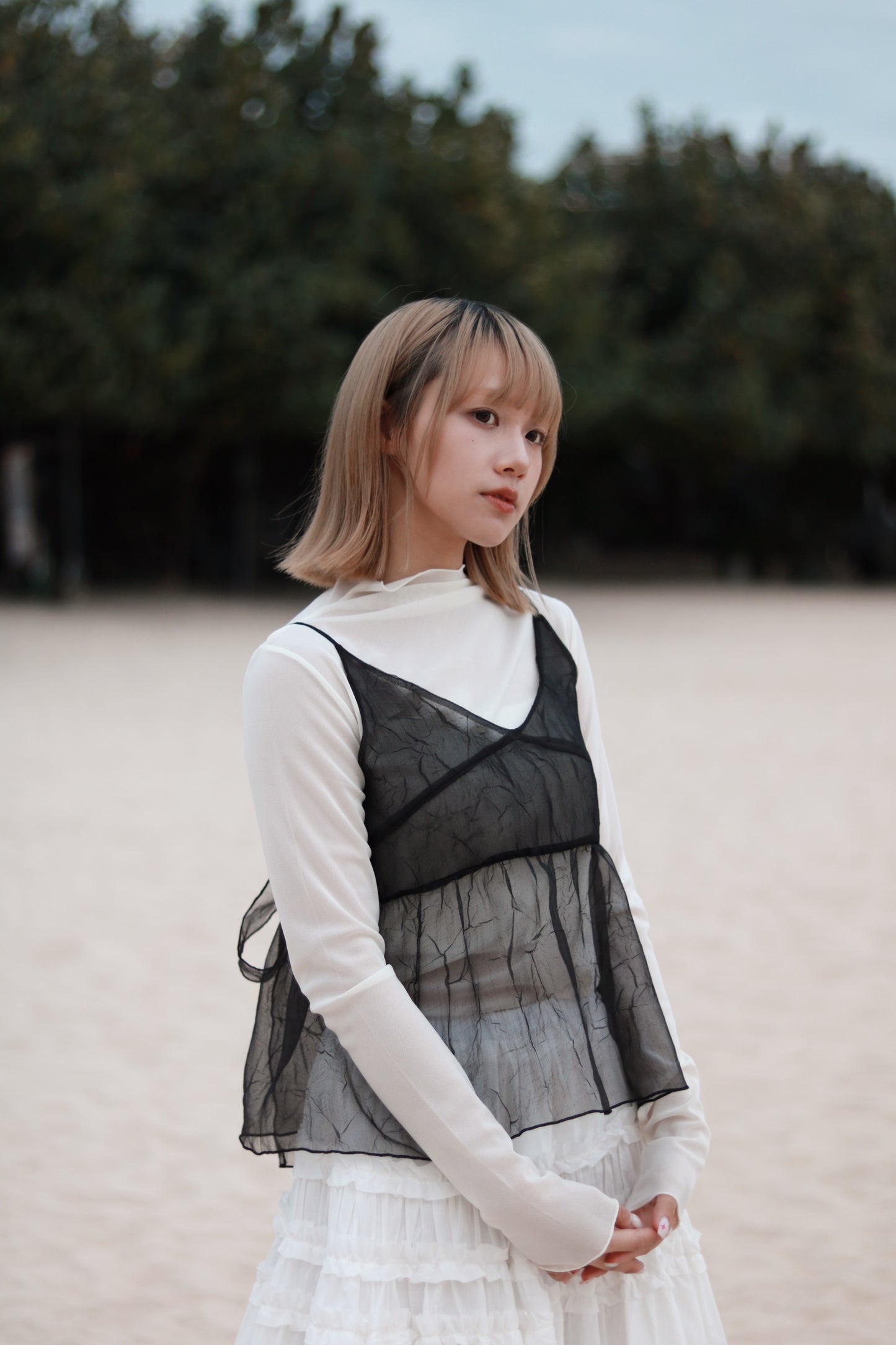 Spring See Through Top (White)