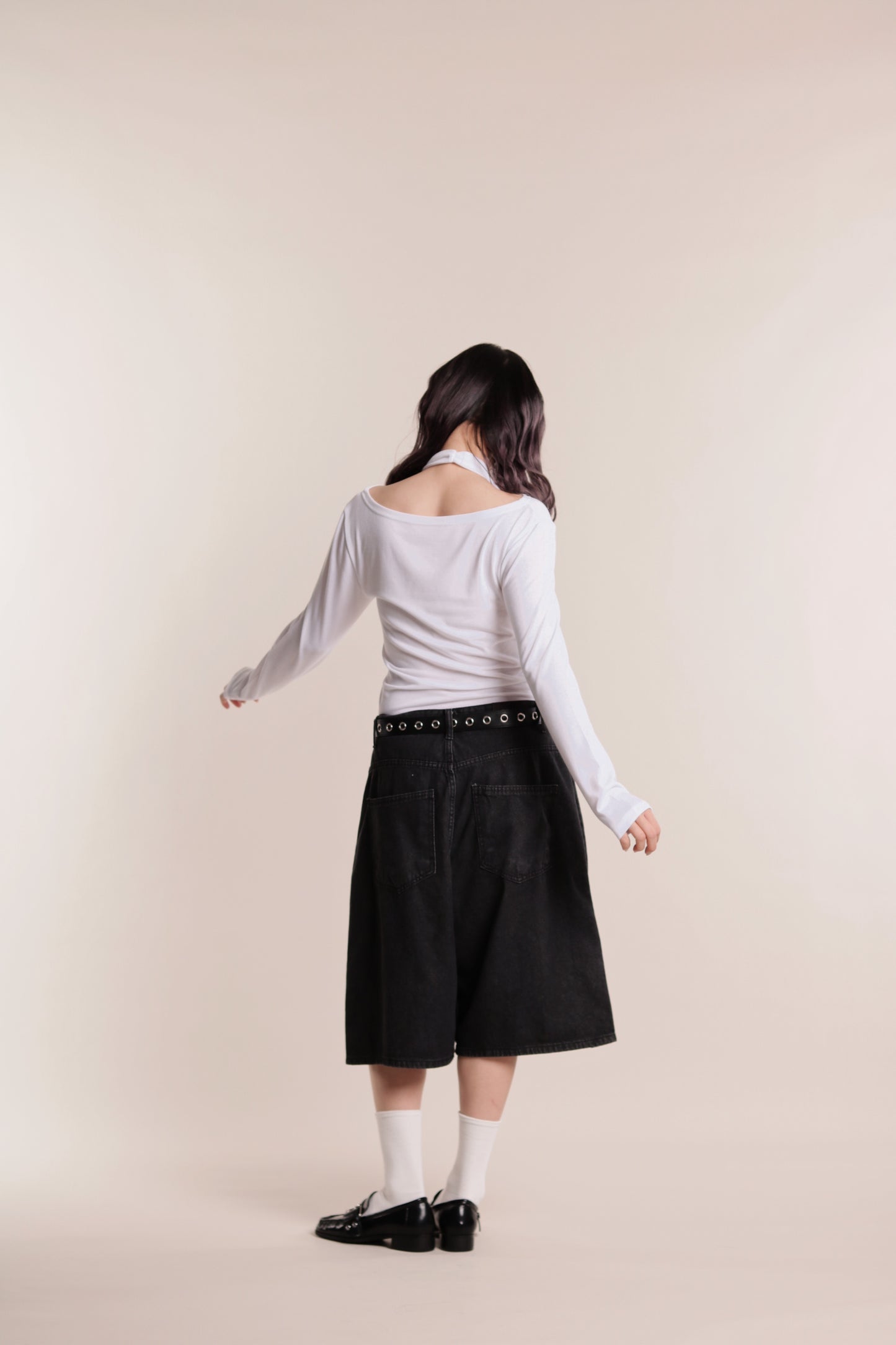 Grace Layered Drape Top (White)