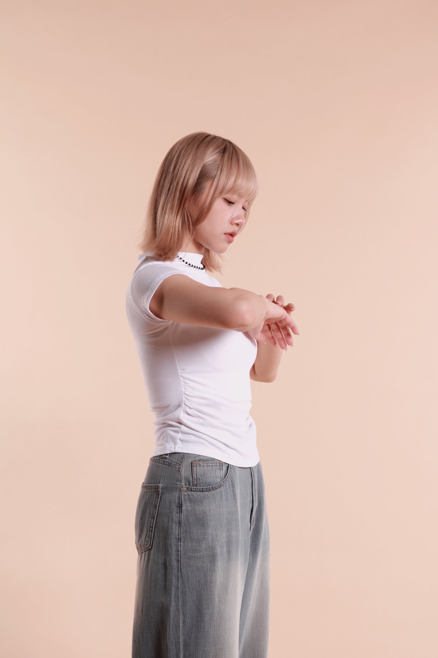 Gathered Tee (White)