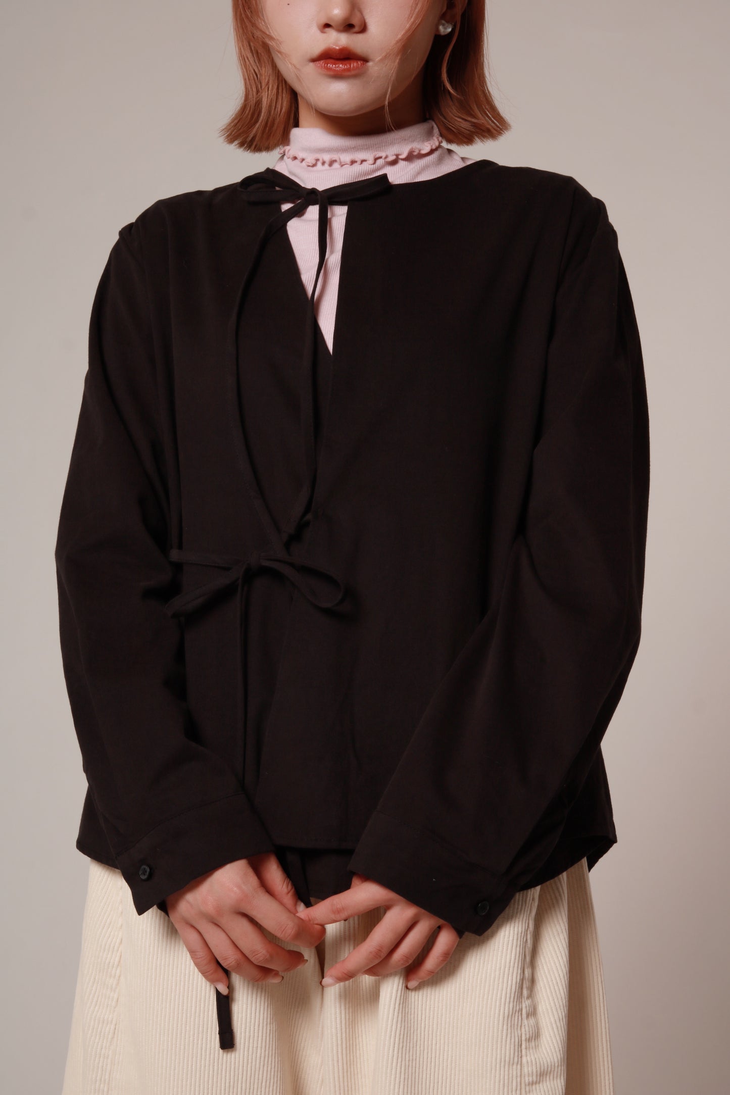 Ribbon Shirt (Black)