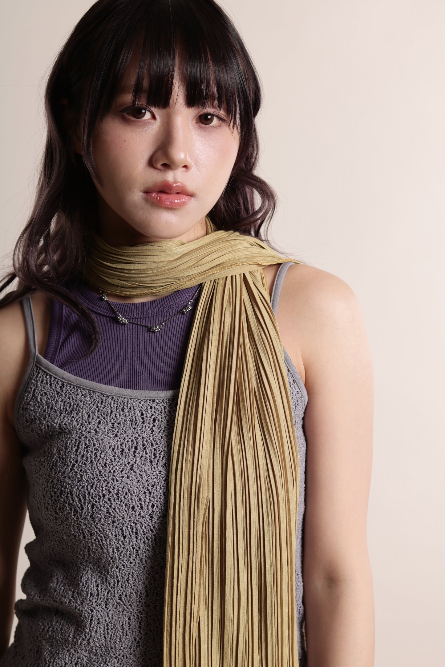 Mesh Sleeveless Top (Grey)
