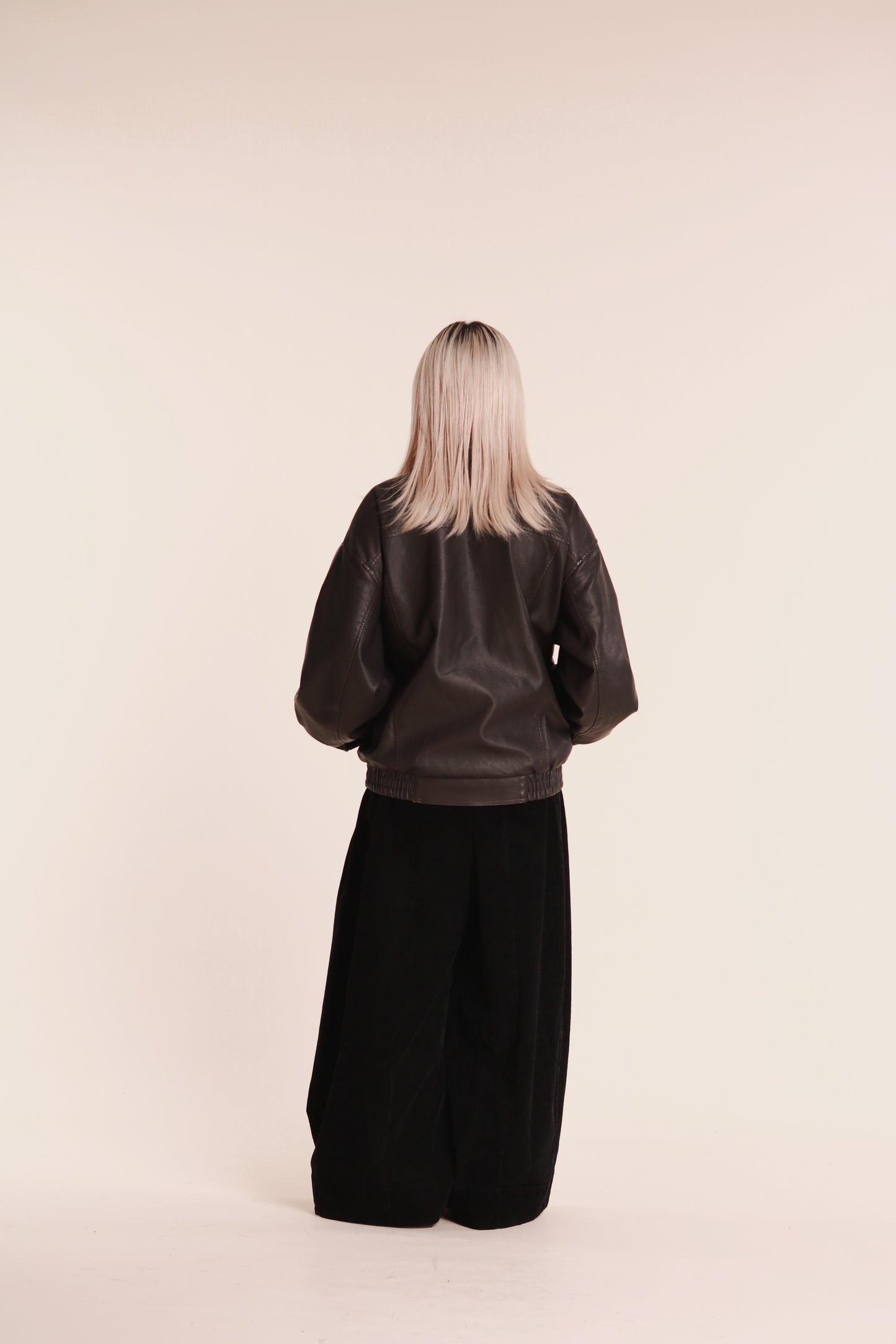 Corduroy Wide Pants (Black)