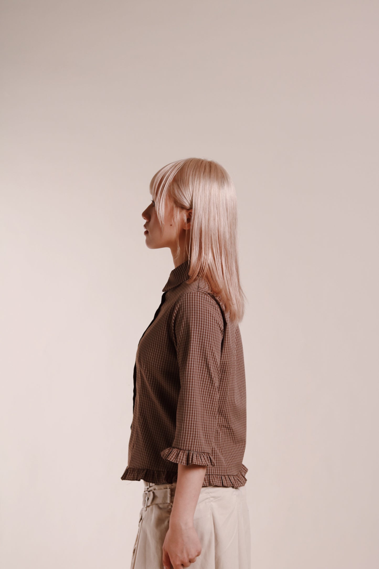 Autumn Ruffle Shirt (Brown)