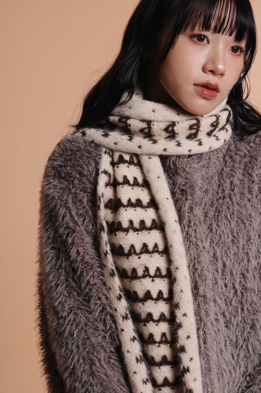 Triangle Muffler (Beige)