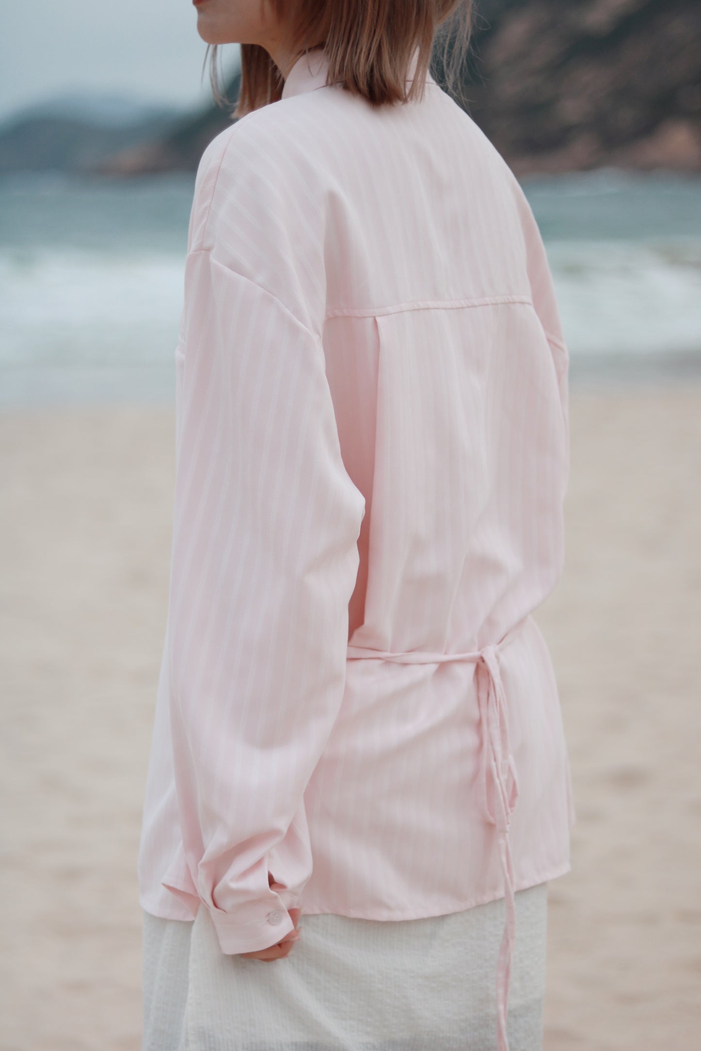 Relaxed Belt Shirt (Pink)