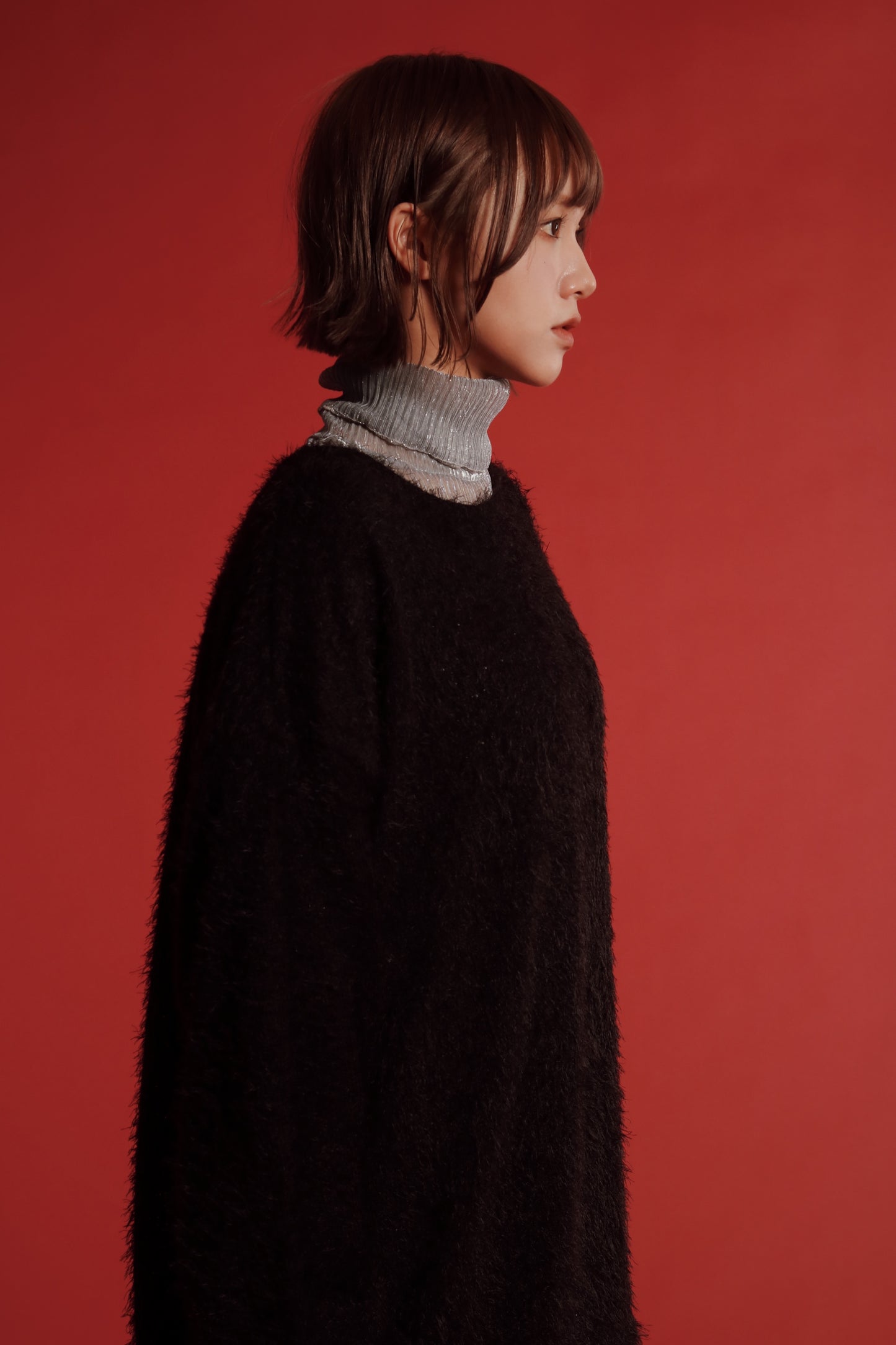 Fluffy Oversize Top (Black)