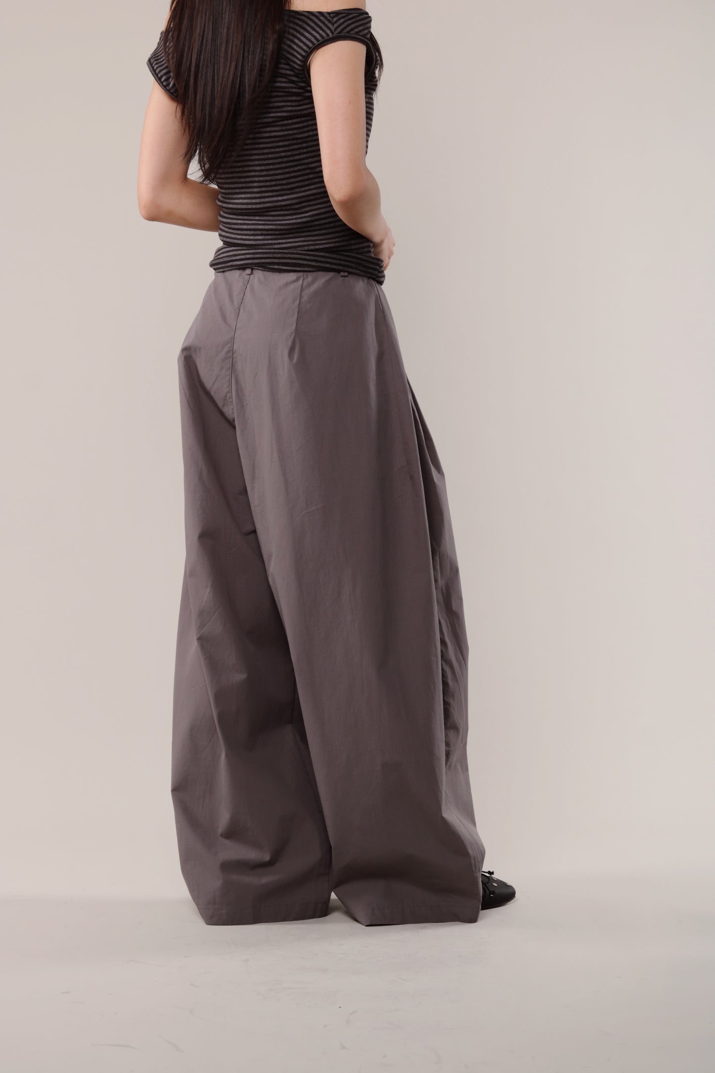 Wide Leg Pants (Charcoal)