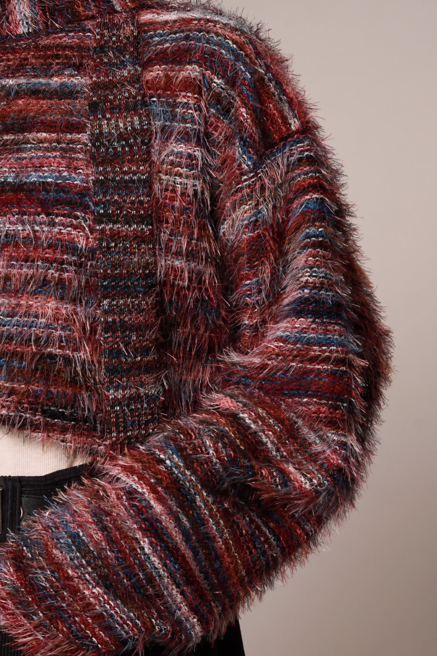 Fluffy Rainbow Sweater (Red)