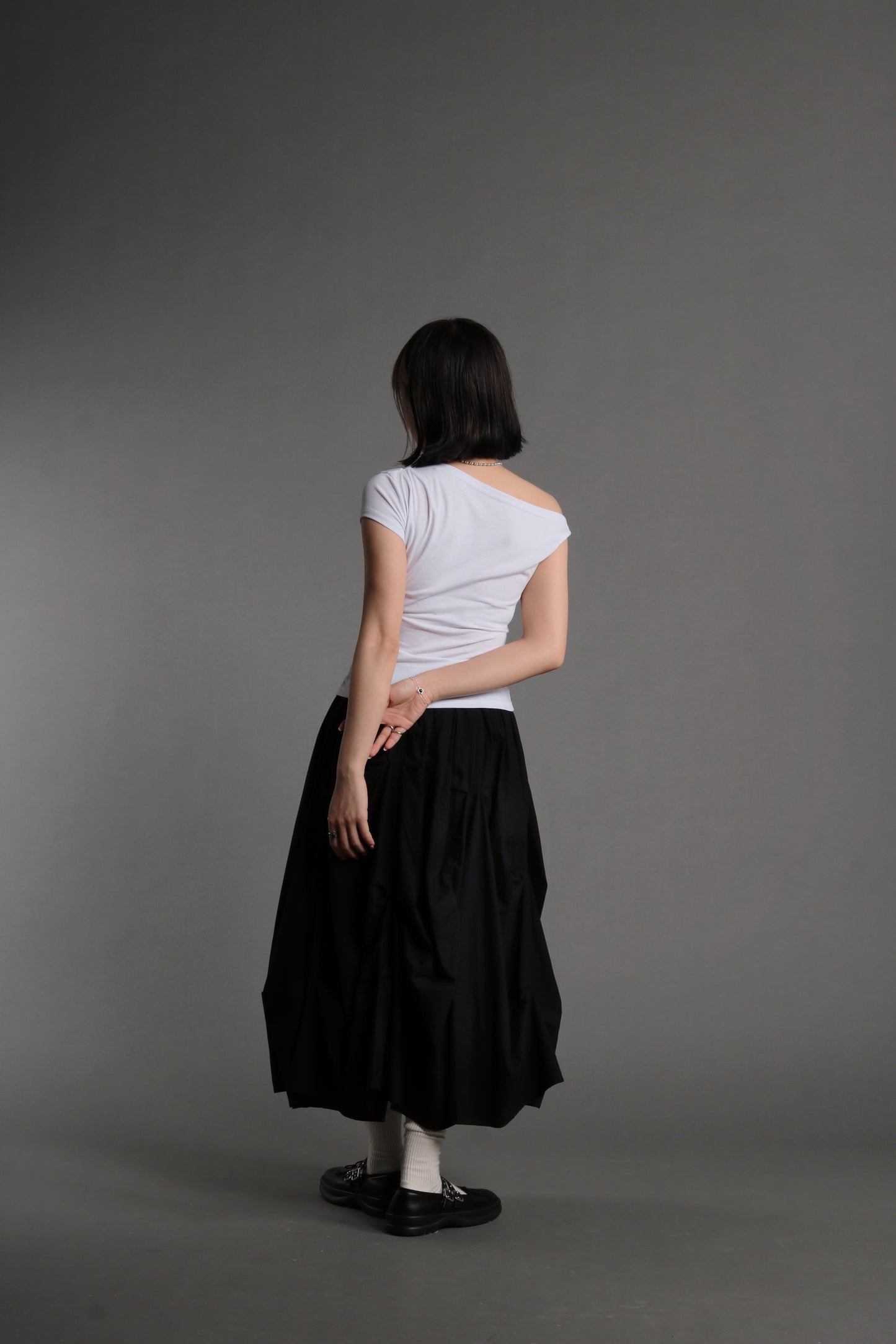 Doll Gathered Skirt (Black)